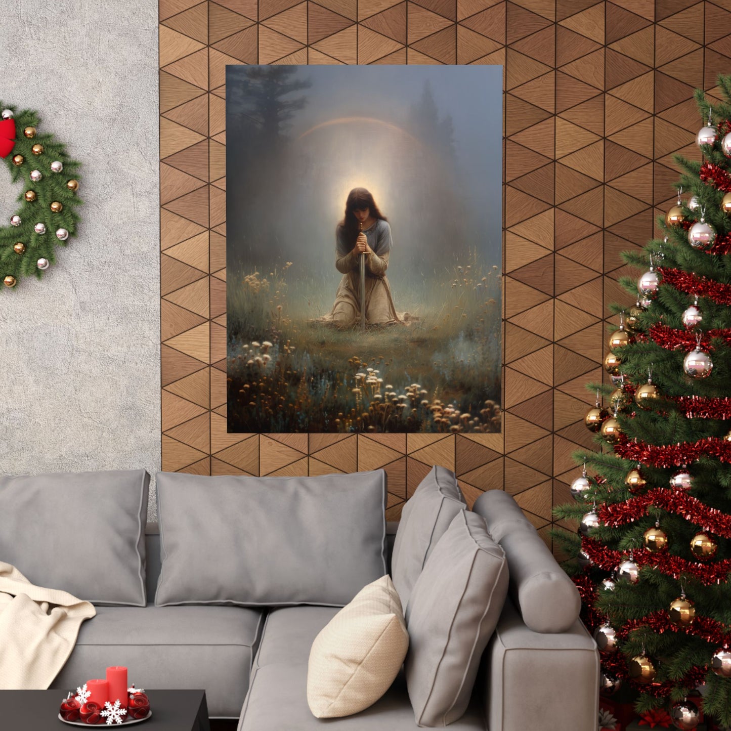 Saint Joan of Arc - Sanctified Souls Print - Multiple Sizes - Premium Posters - Catholic Art - Christian Home Decor Artwork