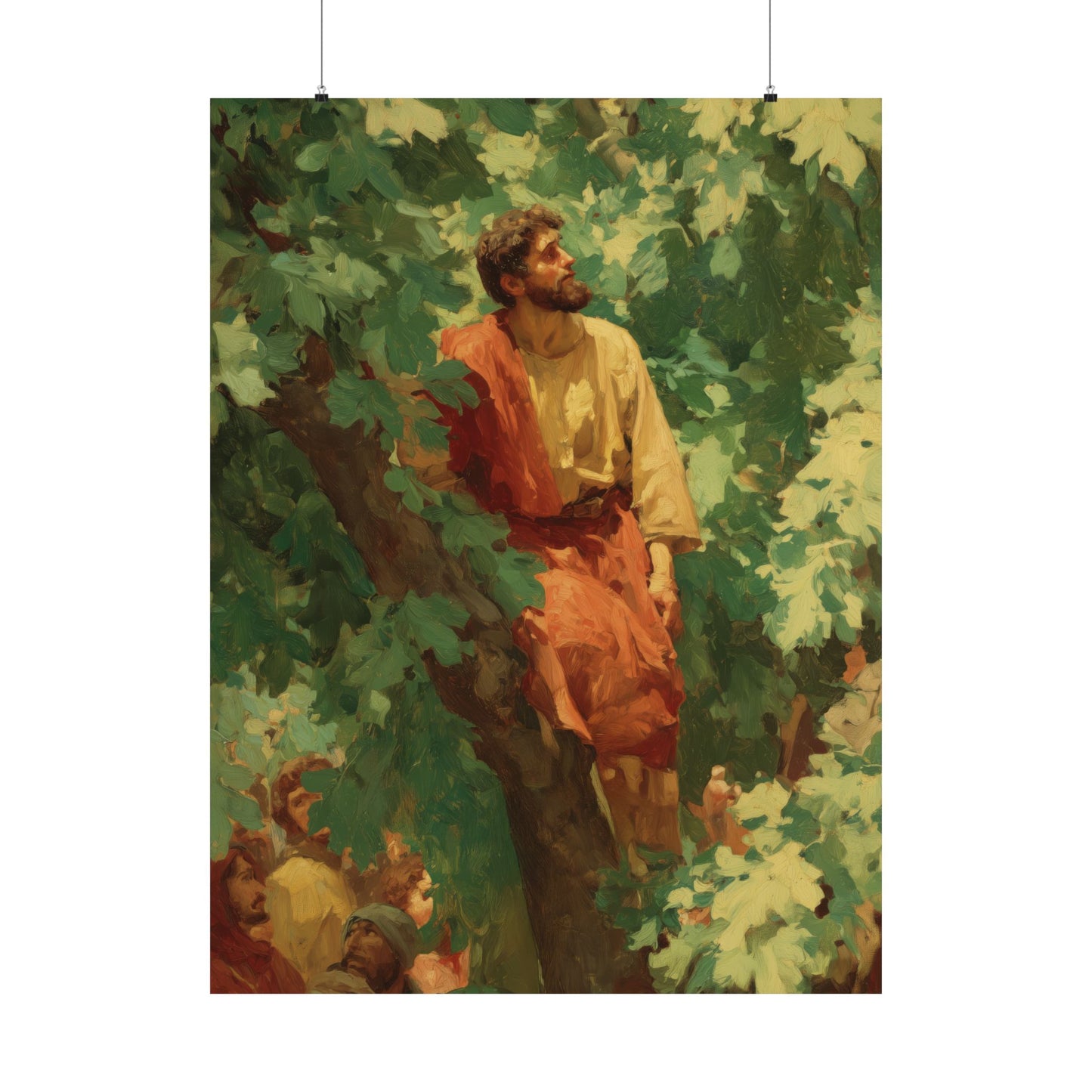 Zacchaeus - Sanctified Souls Print - Multiple Sizes - Premium Matte Vertical Posters