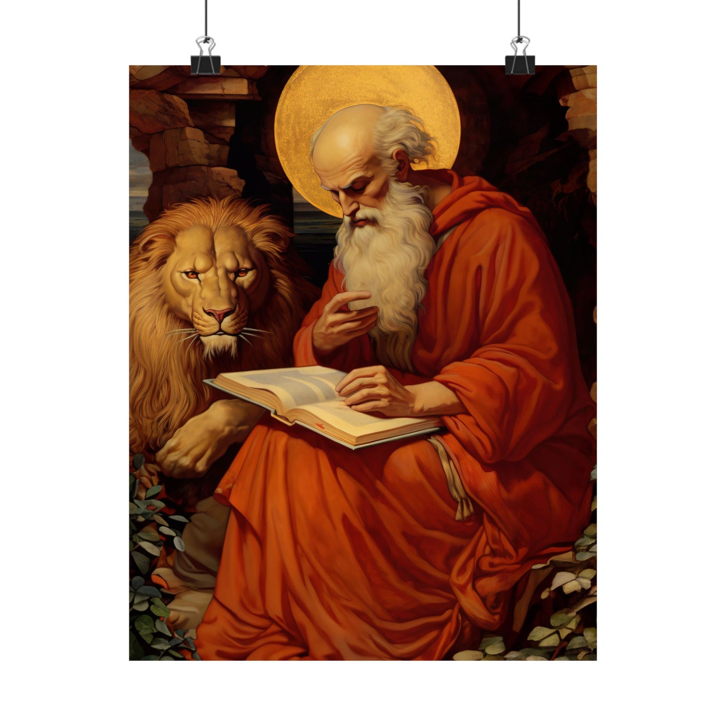 Saint Jerome - Sanctified Souls Print - Multiple Sizes - Premium Matte Vertical Posters