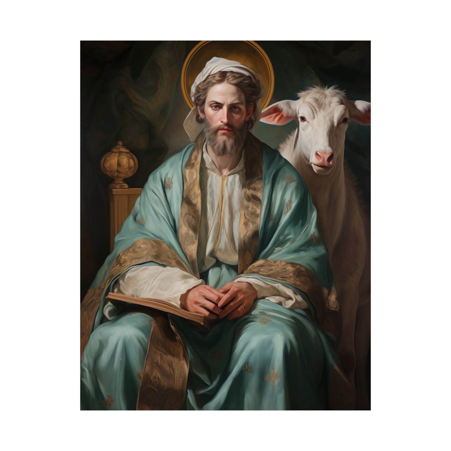 Saint Luke the Evangelist - Sanctified Souls Print - Multiple Sizes - Premium Matte Vertical Posters