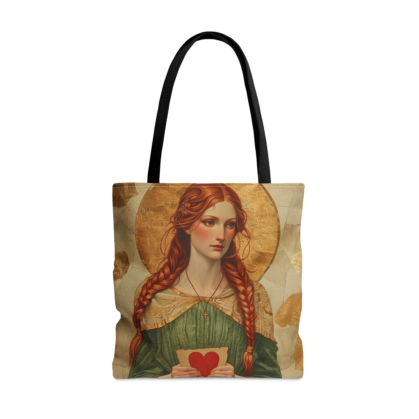 Saint Dwynwen Tote Bag - Three sizes - Large Medium Small Faith Art Bag - Catholic purse - Double Sided - Patron Saint Art