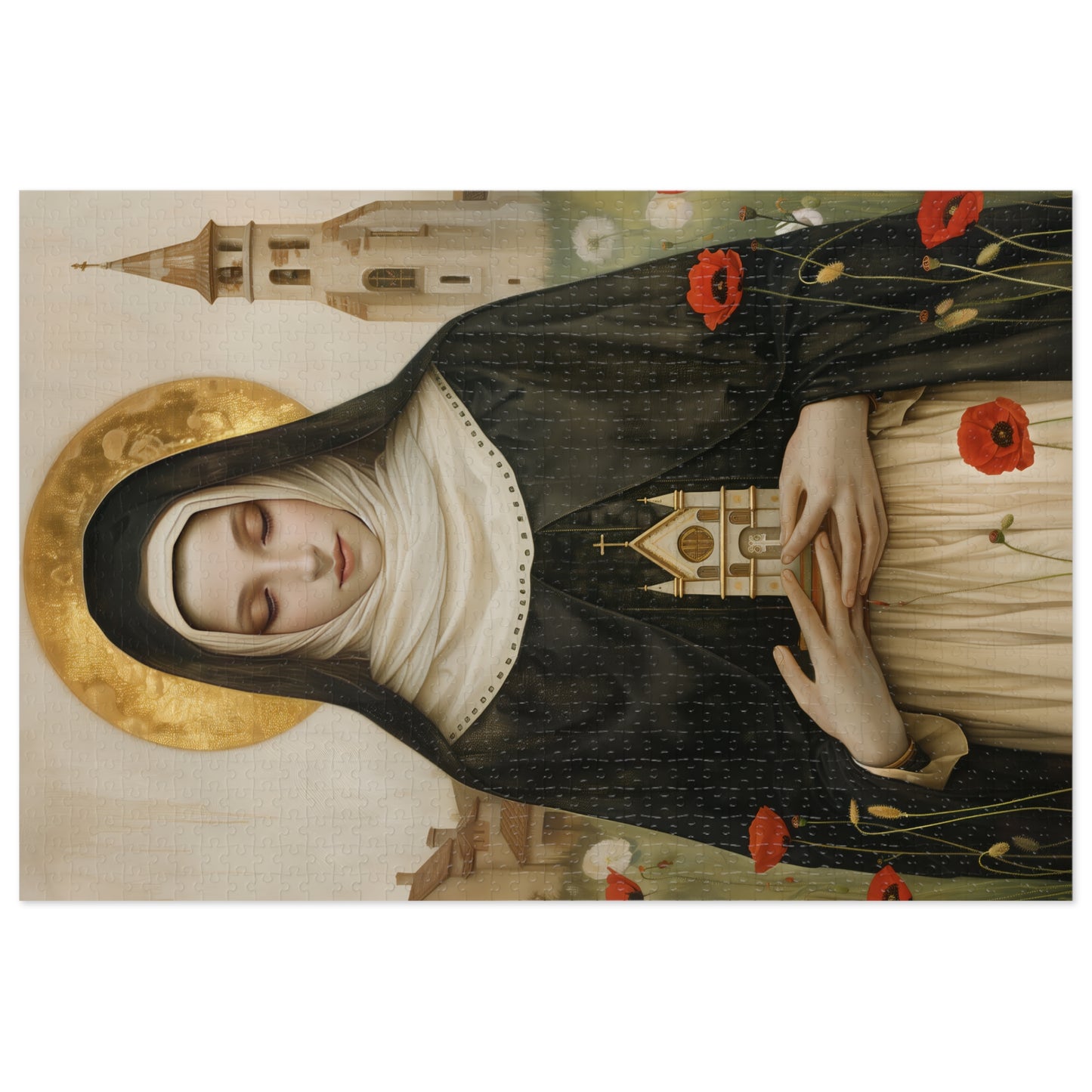 Saint Erentrude - Puzzle and Keepsake Tin - Religious (30, 110, 252, 500,1000) - Religious Catholic Puzzle Art