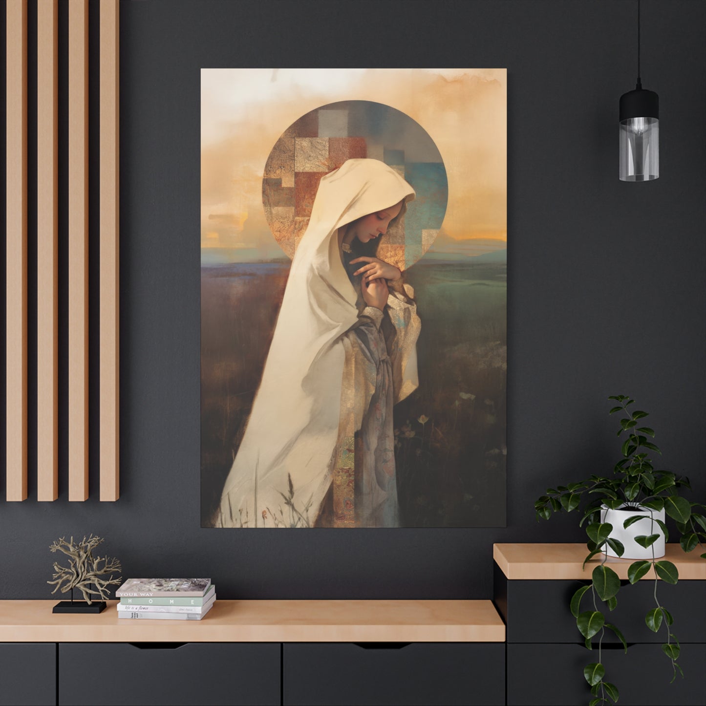 Our Lady of the Prairie - Multiple Sizes - Catholic Home art - Museum Wrapped Canvas - Sanctified Souls Print