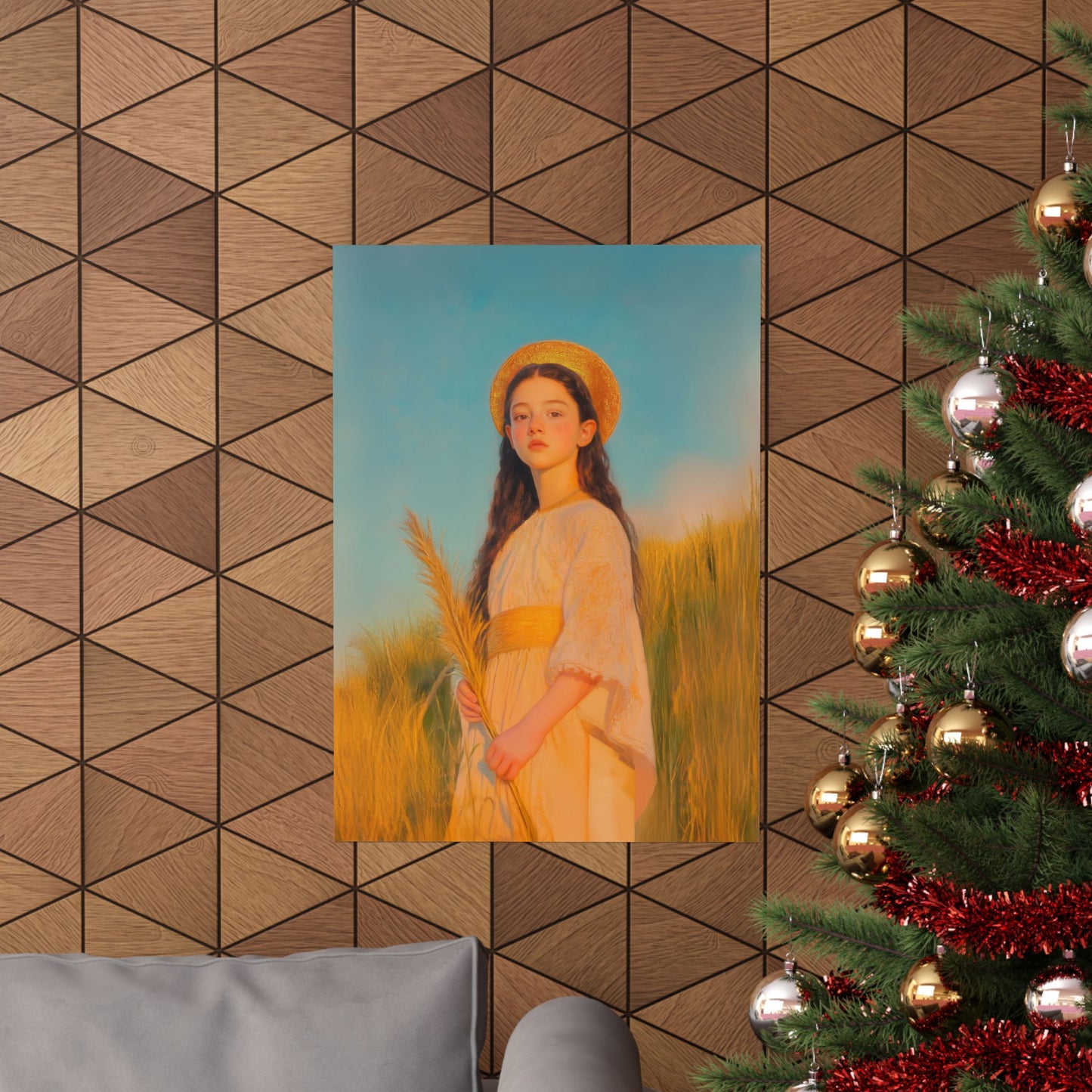 Saint Faith -  Sanctified Souls Print - Multiple Sizes - Premium Posters - Catholic Art - Christian Home - Martyr Saint