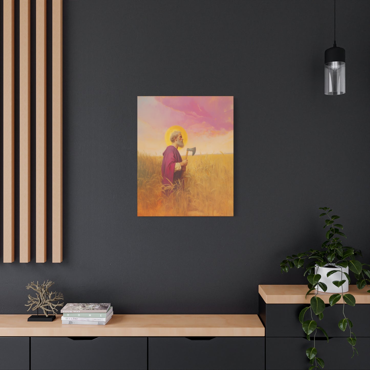 Saint Matthias -  Museum Wrapped Canvas - Sanctified Souls Print - Religious Art for your Home - Catholic Patron Saint Art