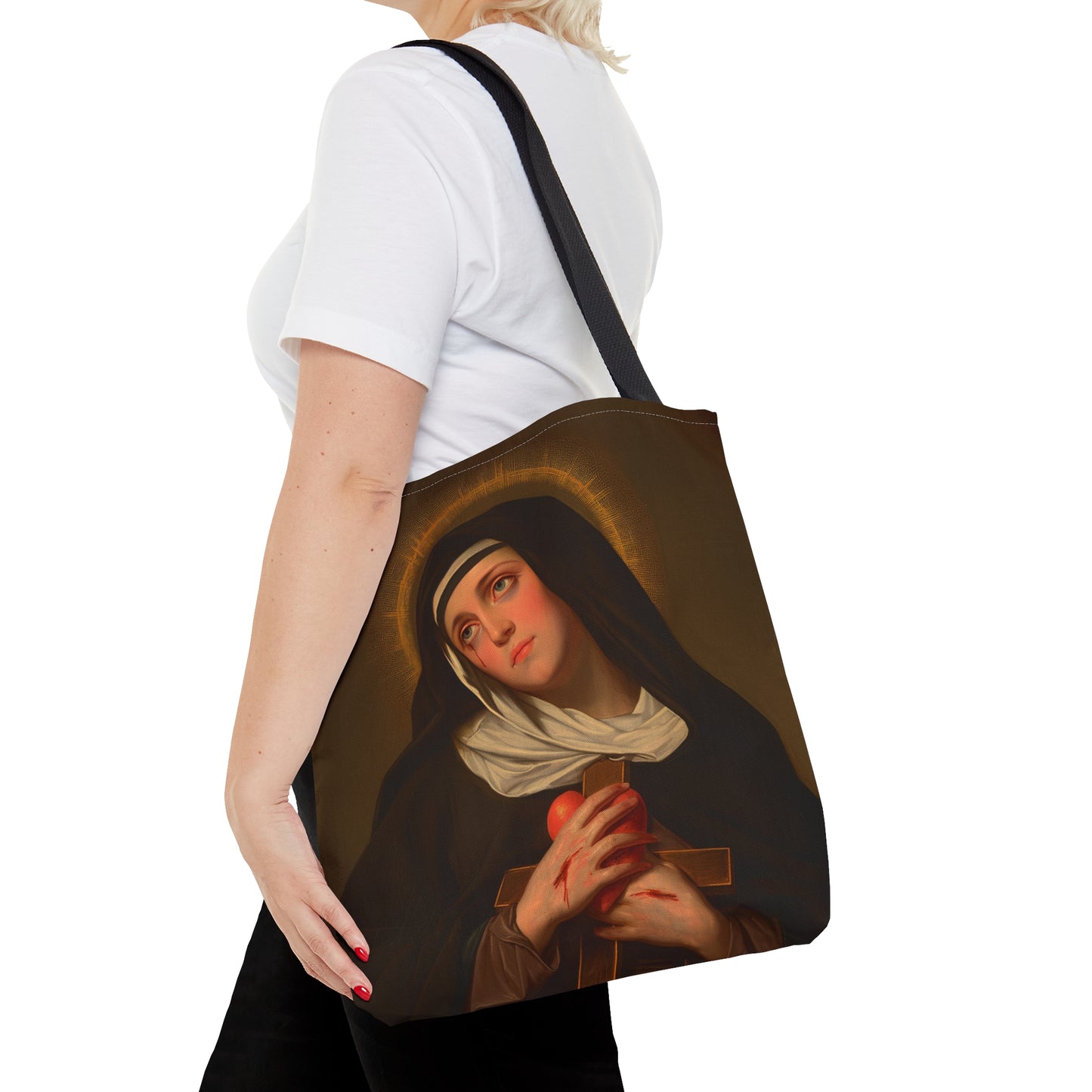 Saint Veronica Giuliani Tote Bag - Large Medium Small Faith Art Bag - Catholic Faith Purse - Religious Carry All