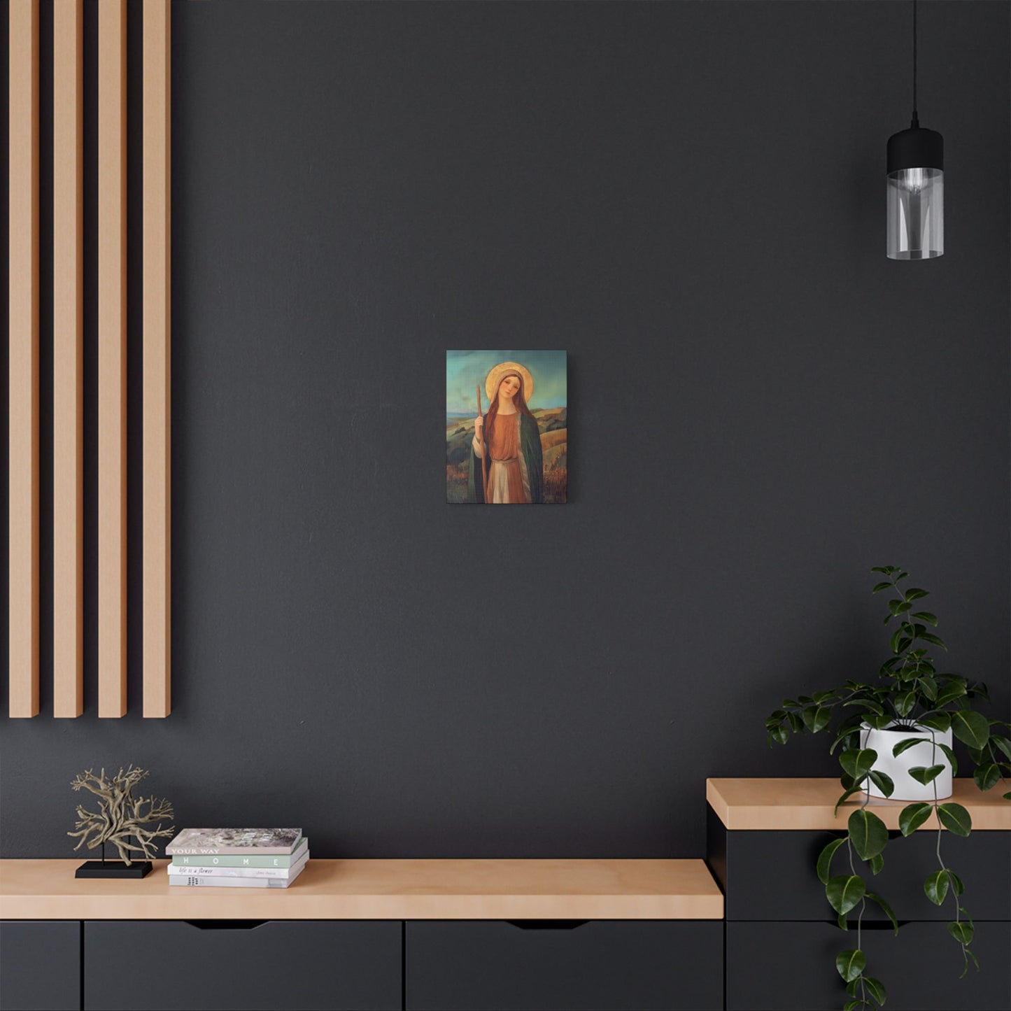 Saint Breage // Saint Breaca -  Wrapped Canvas Print - Multiple Sizes - Catholic Home art Matte Canvas, Stretched