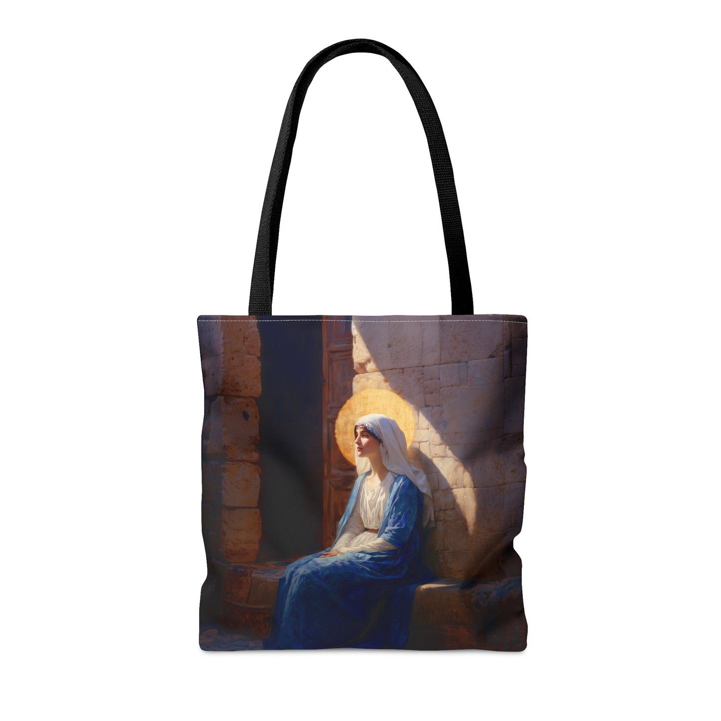 The Quiet Fiat That Split the Darkness, Mary's Yes - Tote Bag - Large Medium Small Faith Art Bag - Catholic Faith Purse