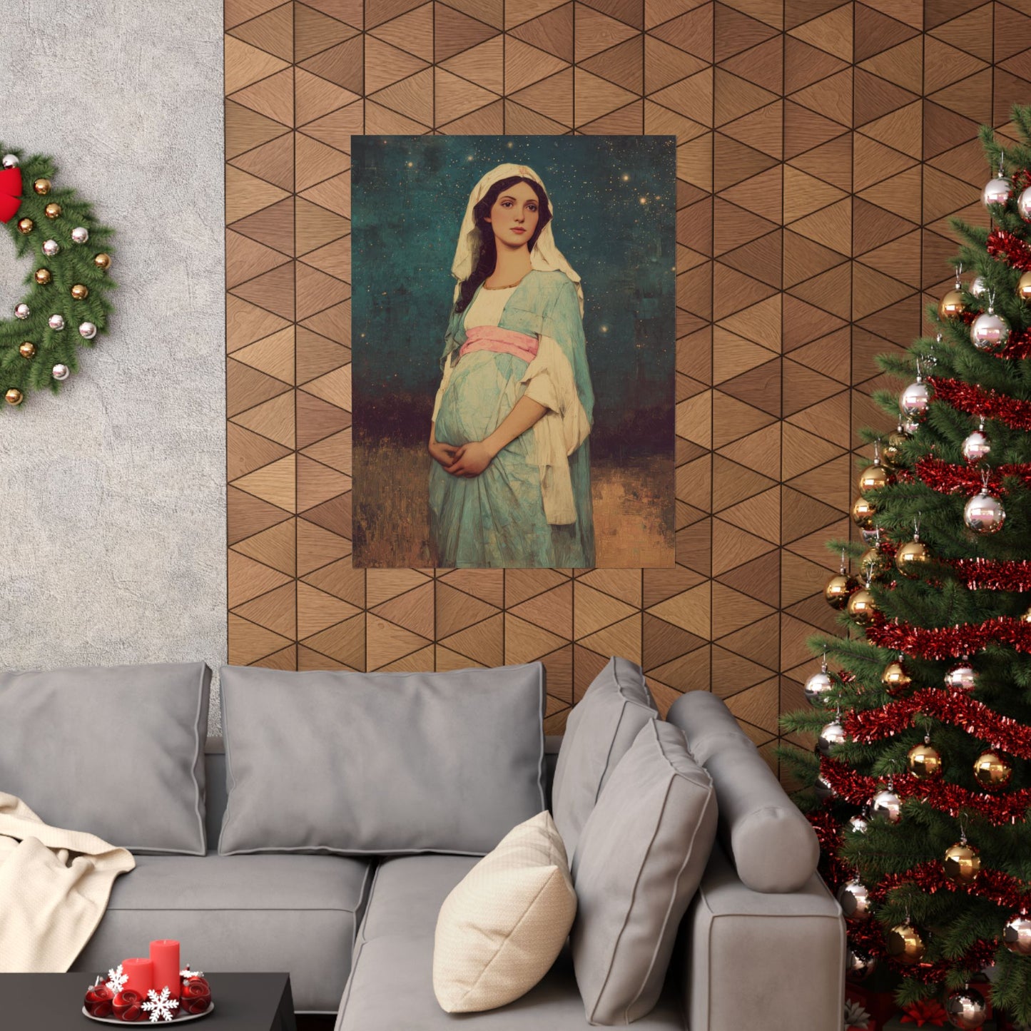 Our Lady of 'O' - Our Lady of Expectation - Mother Mary - Marian Art - Sanctified Souls Print - Multiple Sizes - Premium Vertical Posters