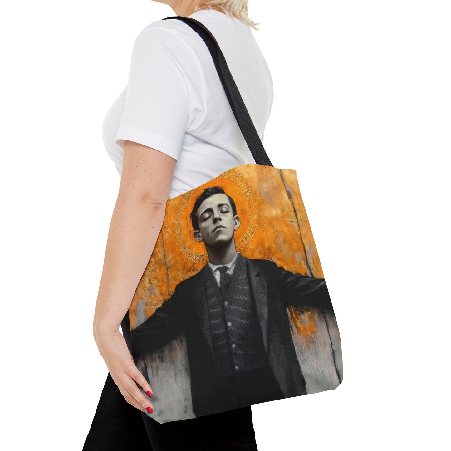 Blessed Miguel Pro Tote Bag - Large Medium Small Faith Art Bag - Catholic Faith Purse - Double Sided - Bible bag - Prayer Bag