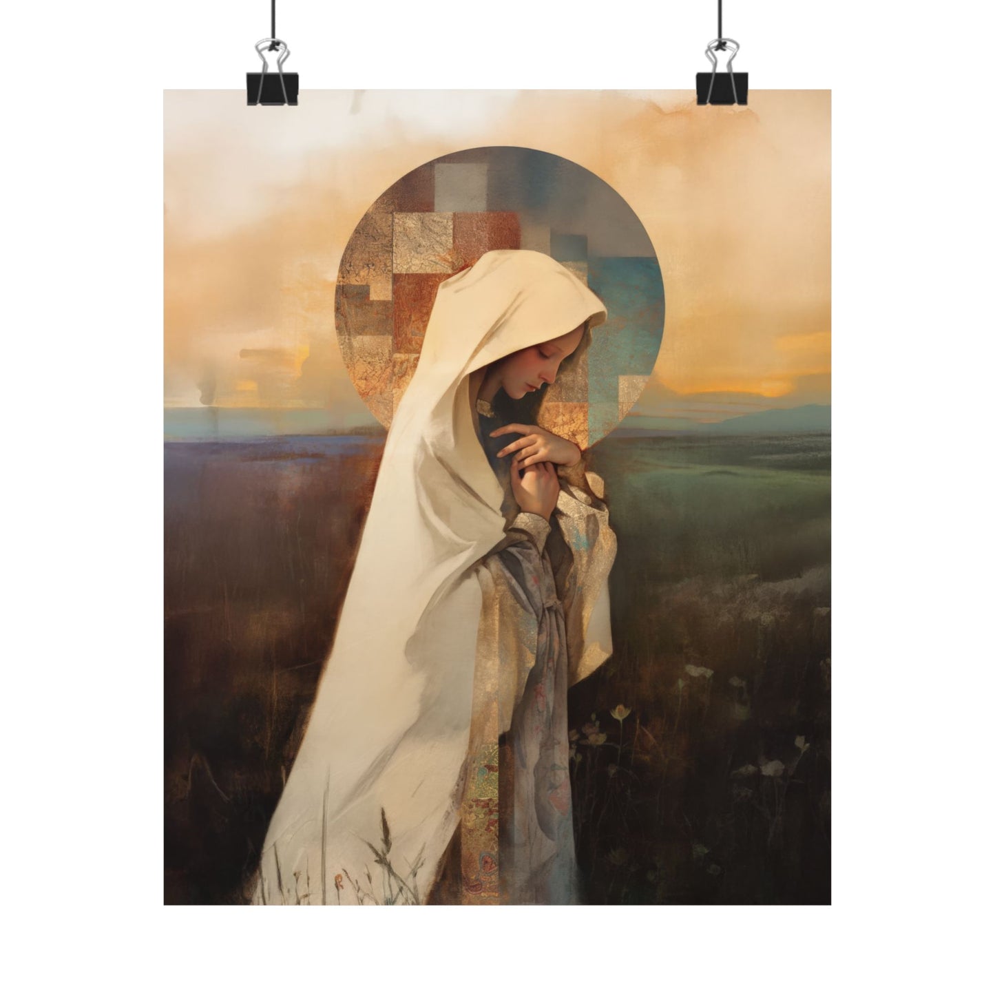 Our Lady of the Prairie - Sanctified Souls Print - Multiple Sizes - Premium Posters - Catholic Art - Christian Home