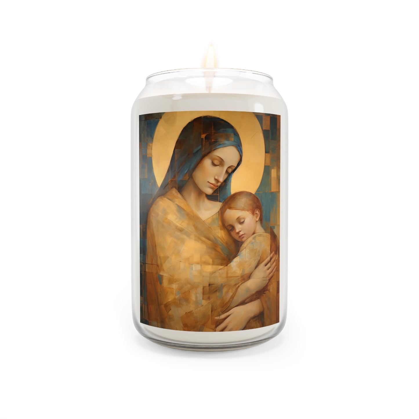 Heavenly Connection - Mary and the Divine Son - Scented Prayer Candle, 13.75oz - Tall Size - Religious Prayer Candle - Catholic Art