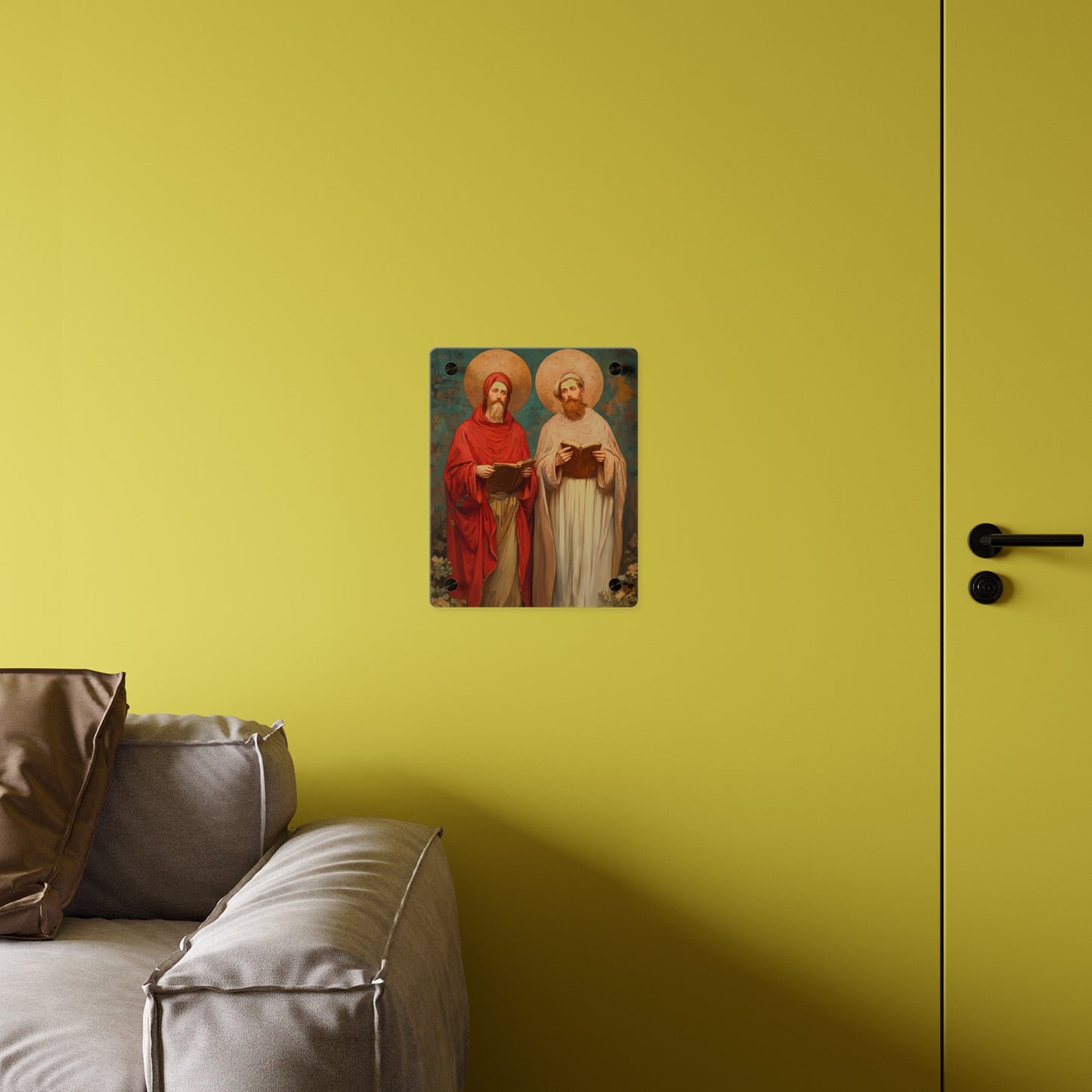 Saints Cosmas and Damian Wall Art Panel - Ready to Hang Acrylic Print - Catholic Saint Art - Patron Saint Print - Martyr Art