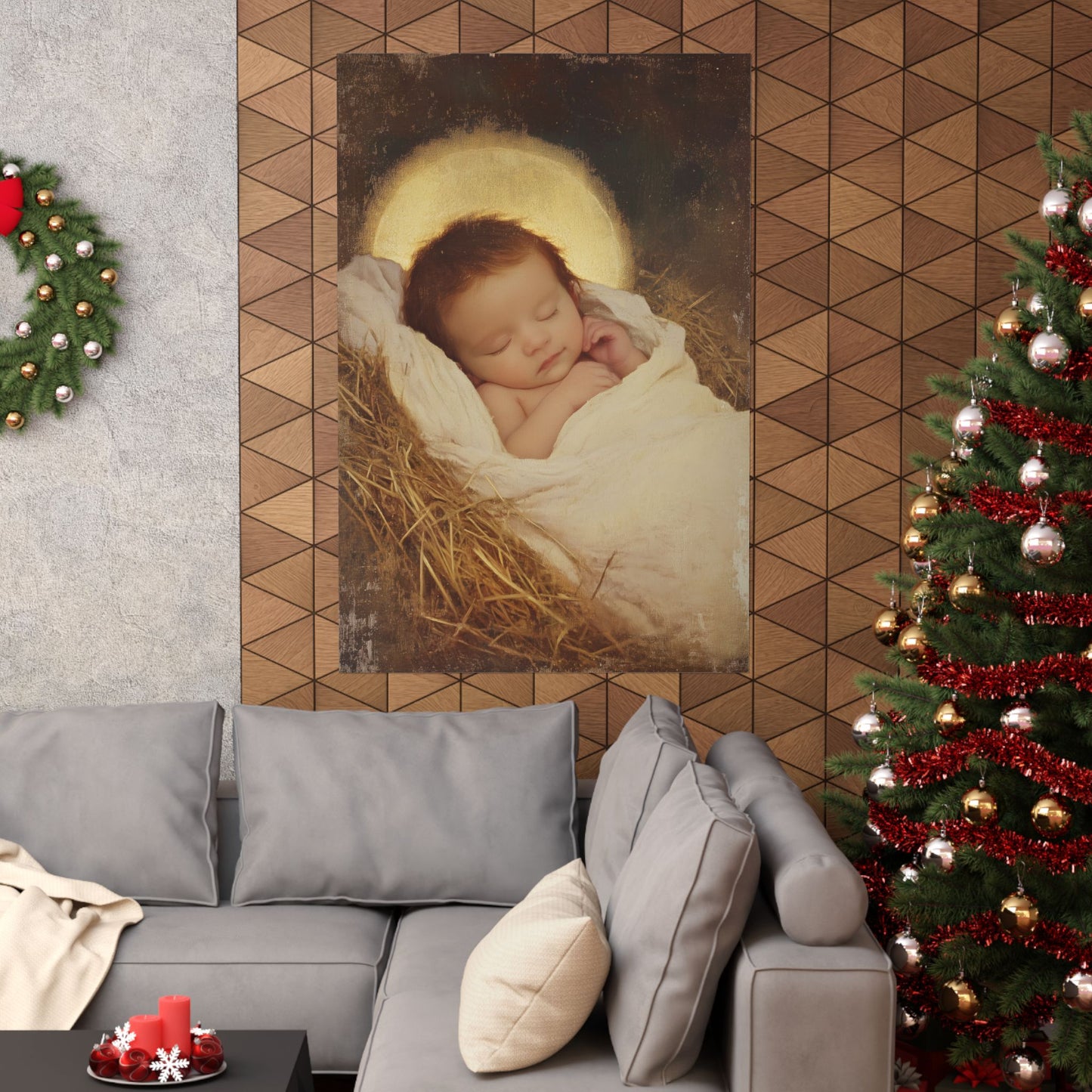 Jesus, the Newborn Light of the World - Sanctified Souls Print - Multiple Sizes - Premium Matte Vertical Posters
