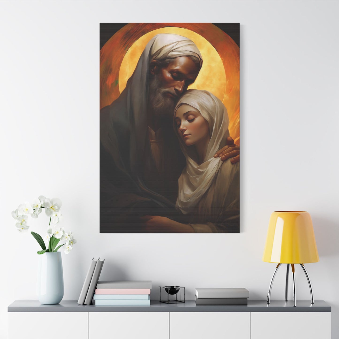 Saint Joachim and Saint Anne Canvas Print - Multiple Sizes - Catholic Home art - Museum Wrapped Canvas - Sanctified Souls Print
