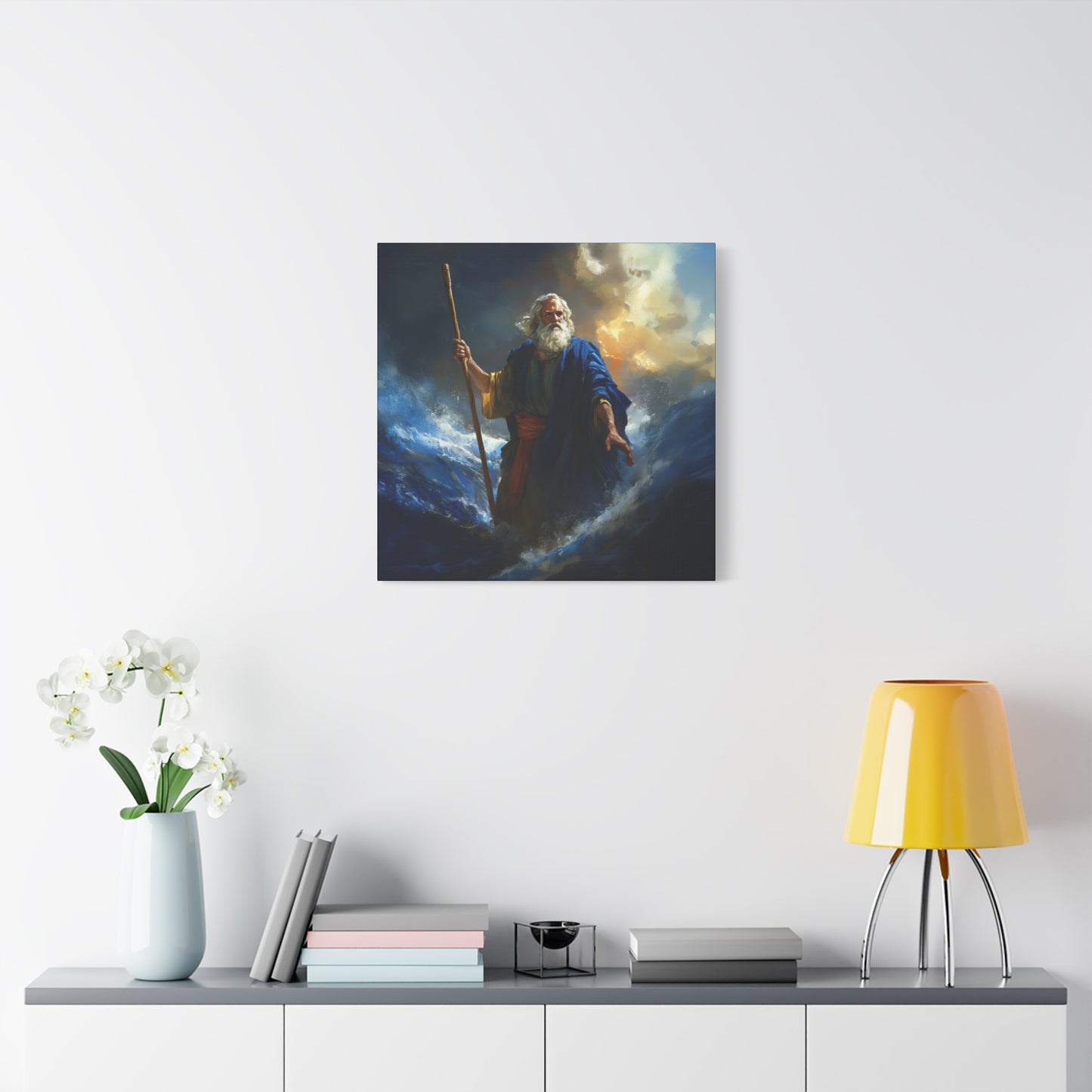 Moses Before the Trembling Sea - Gallery Wrapped Canvas - Print - Religious Art for your Home - Catholic Art