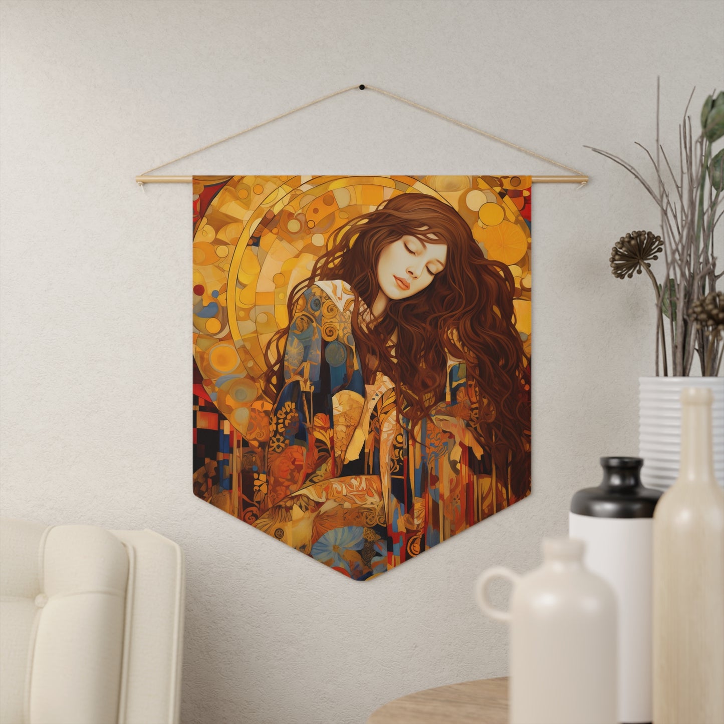 Embodied Grace Wall Banner / Wall Hanging / Mary Magdalene's Resilience - Religious Art - Prayer room - Catholic Art - 18" x 21"