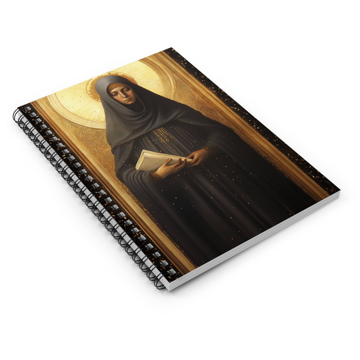 Saint Monica of Hippo -  Journal - Sanctified Souls Art - Religious Based Notebook - Spiral Notebook - Ruled Line