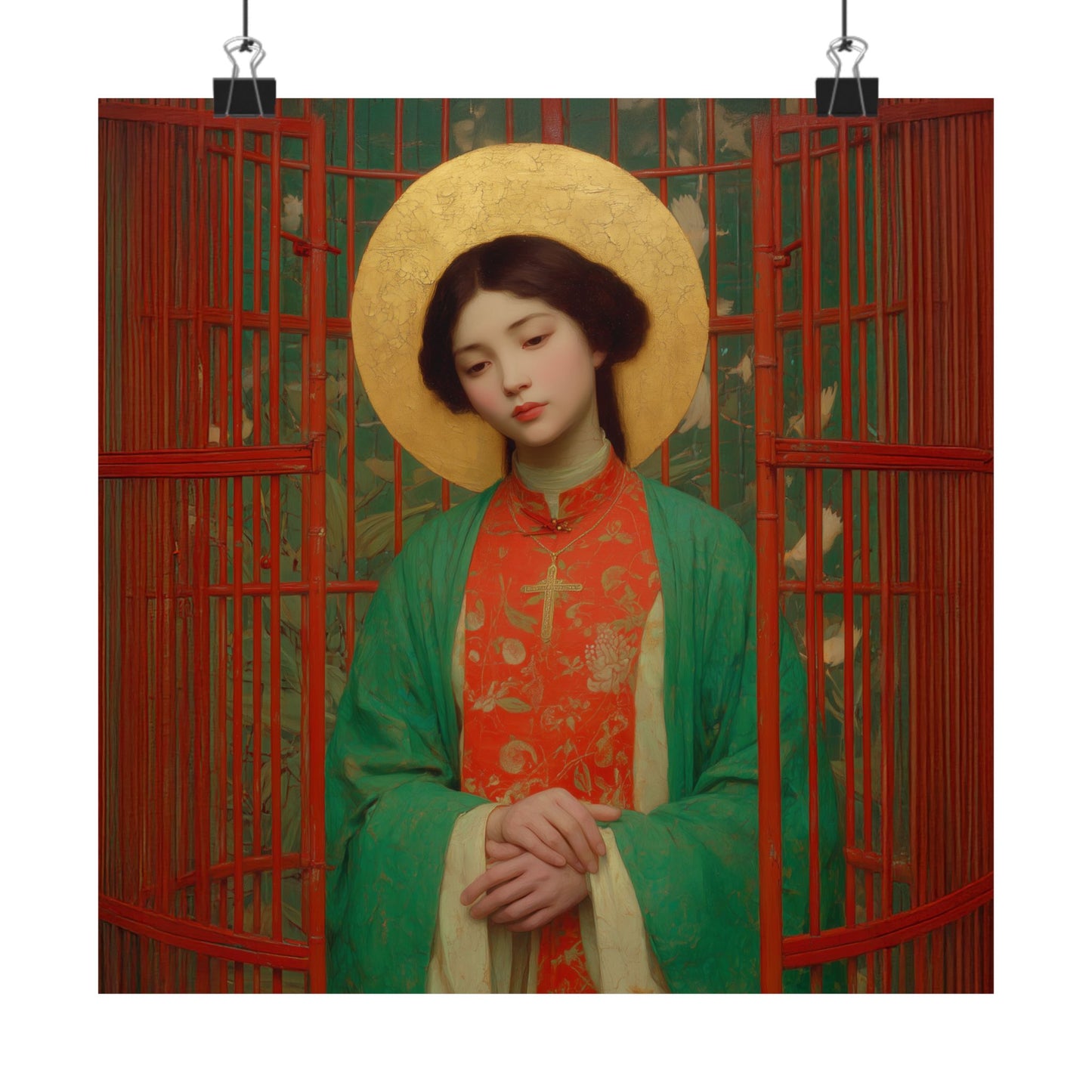 Saint Agnes Tsao Kou Ying  - Sanctified Souls Print - Multiple Sizes - Premium Posters - Catholic Art - Christian Home Decor Artwork