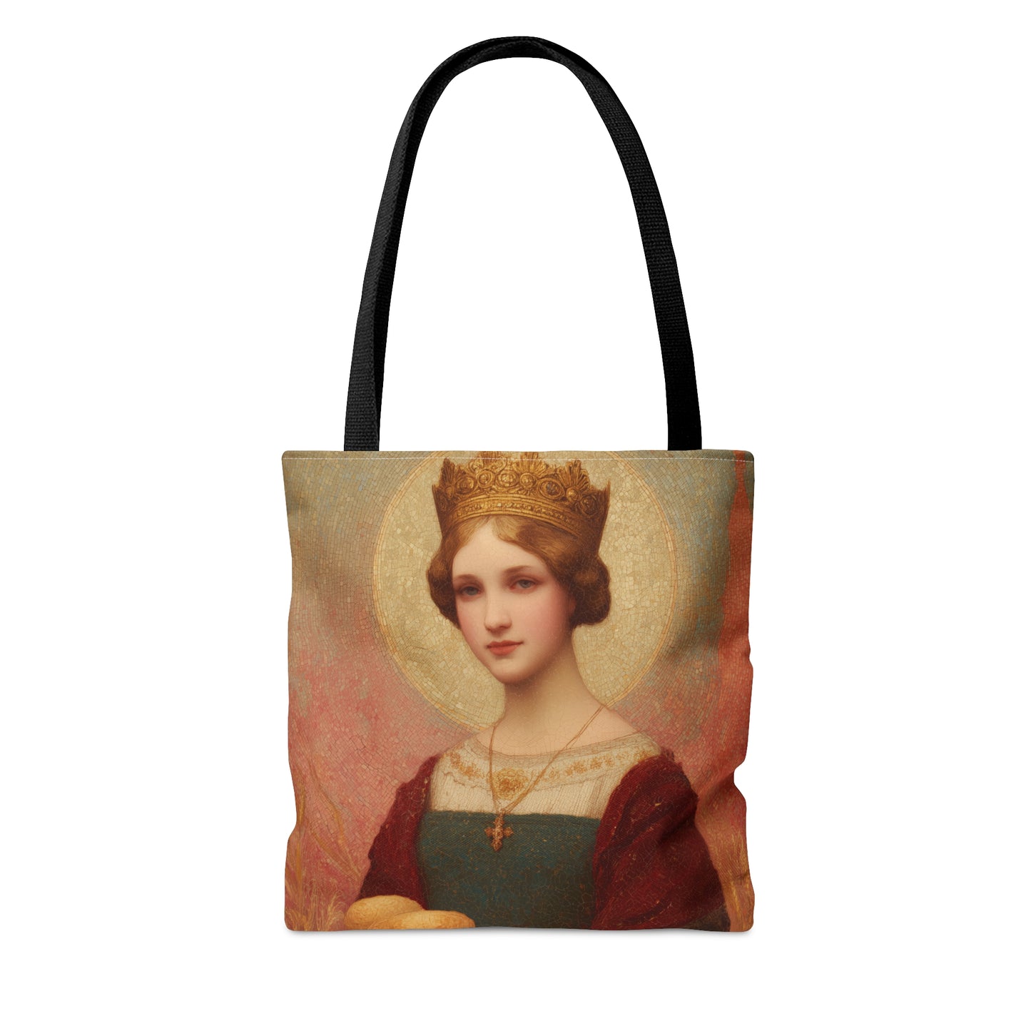 Saint Elizabeth of Hungary Tote Bag - Large Medium Small Faith Art Bag - Catholic Faith Purse - Double Sided