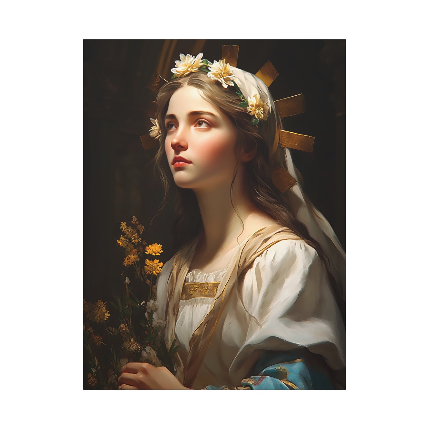 Saint Zita of Lucca  - Museum Wrapped Canvas - Sanctified Souls Print - Religious Art for your Home