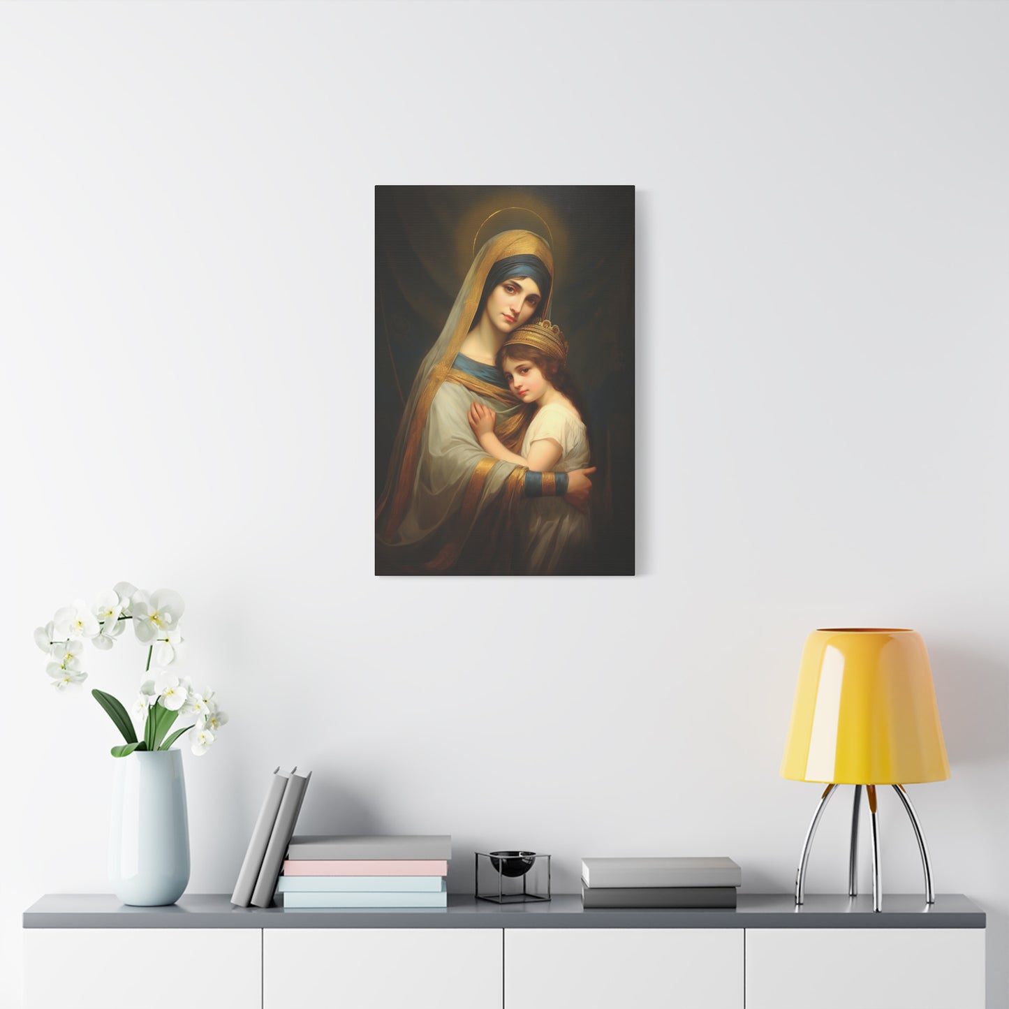 Saint Anne mother of Mary the Blessed Virgin - Museum Wrapped Canvas - Sanctified Souls Print - Religious Art for your Home