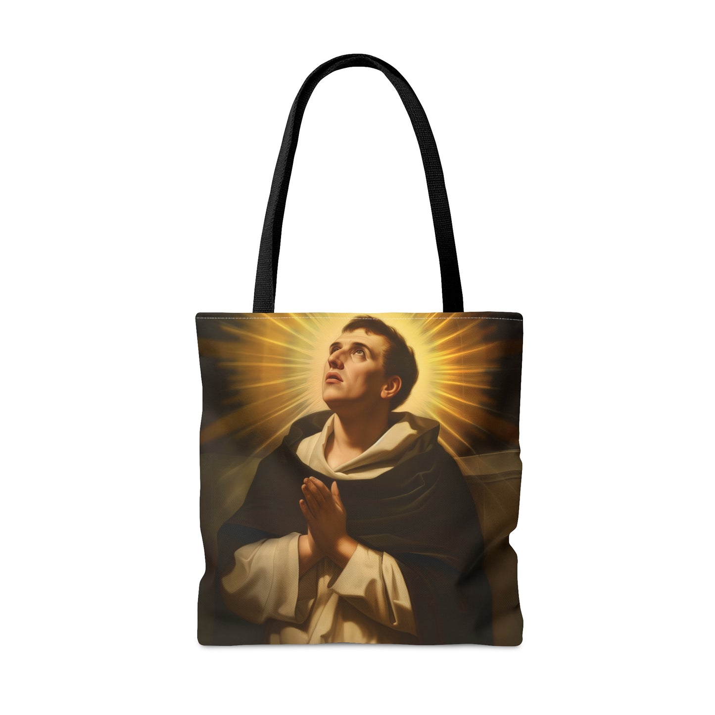 Saint Thomas Aquinas Tote Bag - Three sizes - Large Medium Small Faith Art Bag - Catholic purse - Double Sided - Patron Saint Art