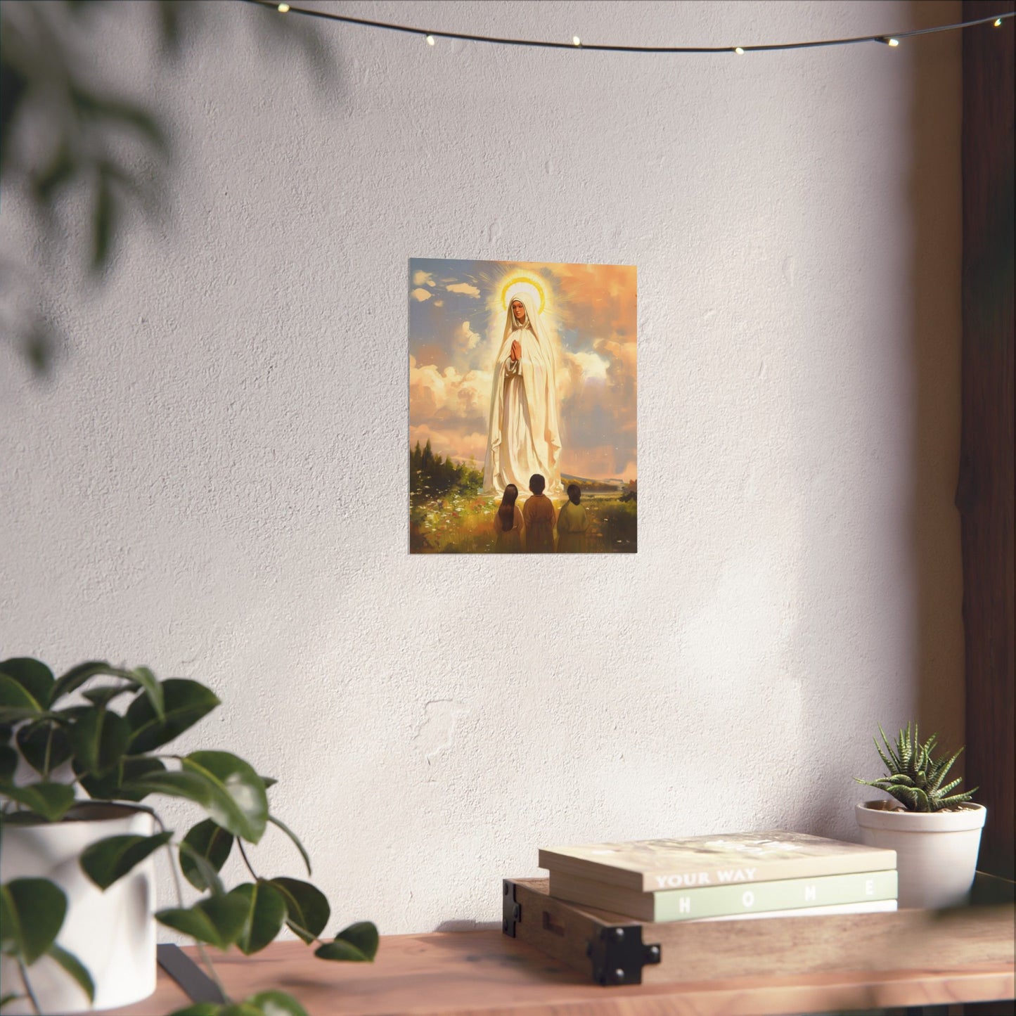 Our Lady of Fátima Poster Print - Sanctified Souls Print - Multiple Sizes - Premium Posters - Catholic Art for your home