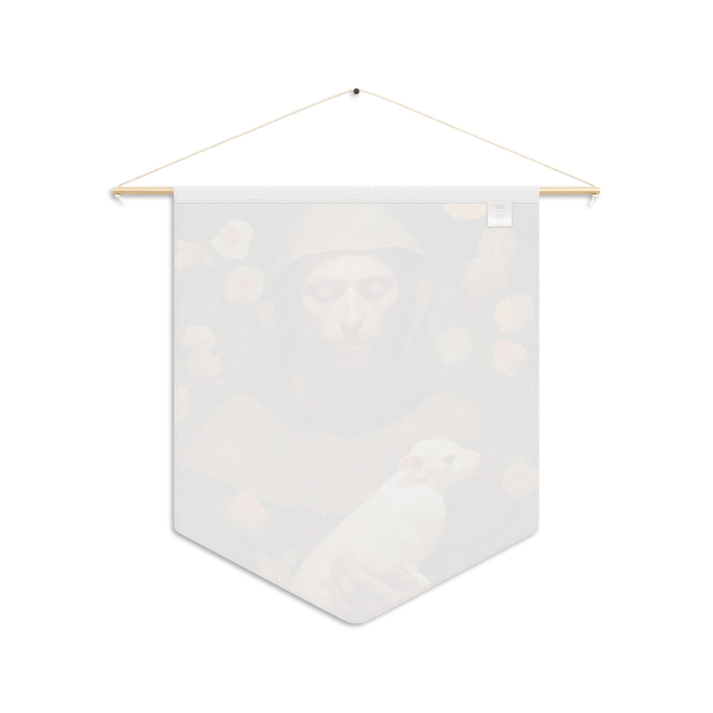 Saint Francis of Assisi Wall Banner / Wall Hanging / Pennant - Religious Art - Prayer room art - Catholic Art - Large Print - 18" x 21"