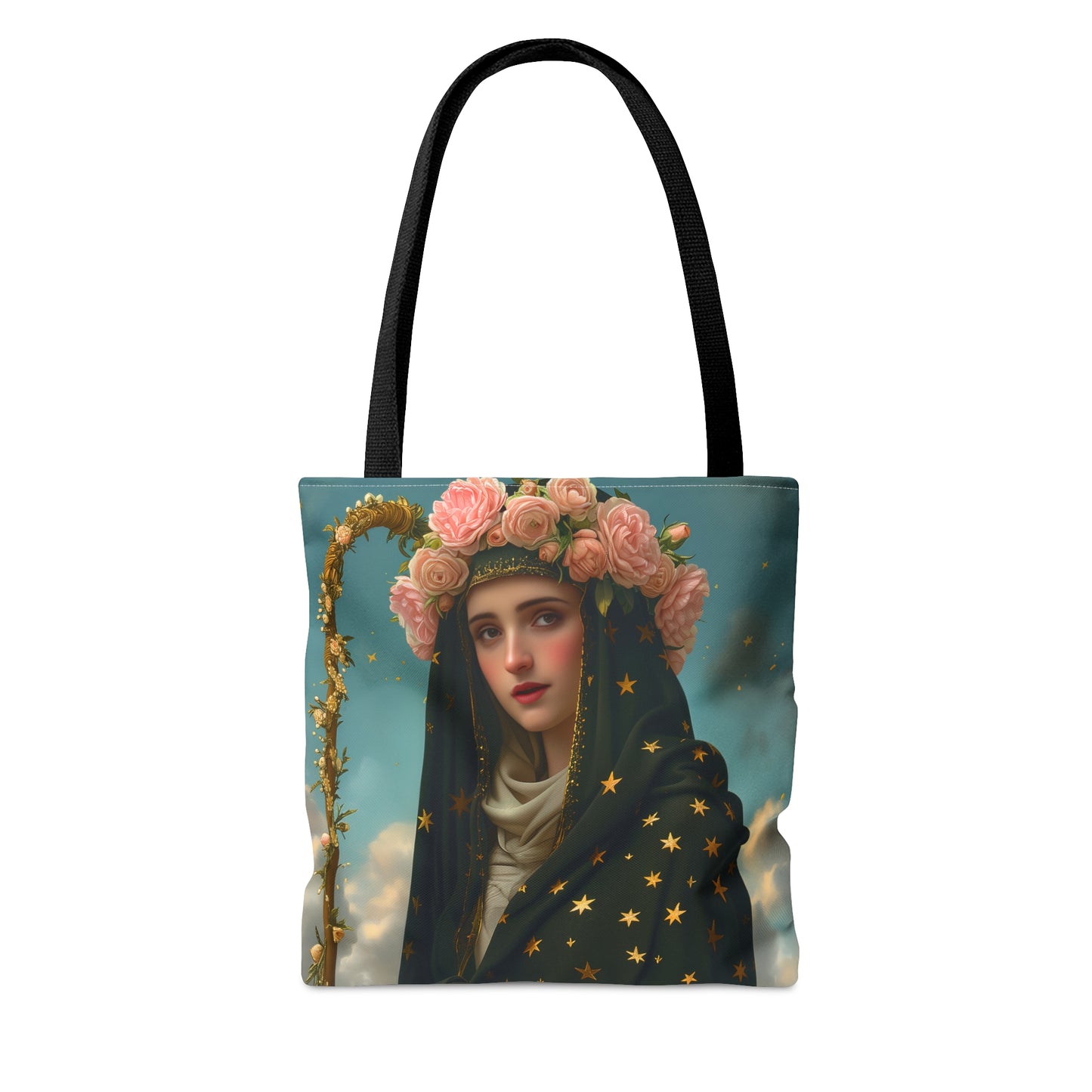 Saint Aldegund / Aldegundis Tote Bag - Purse - Three sizes - Large Medium Small Faith Art Bag - Catholic purse - Double Sided