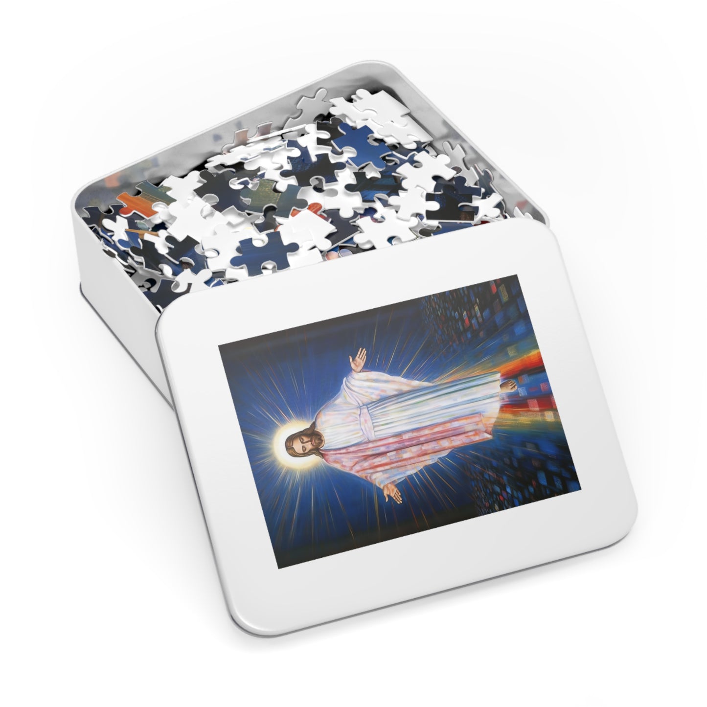 The Divine Christ - Puzzle and Keepsake Tin - Religious Jigsaw Puzzle (30, 110, 252, 500,1000-Piece) - Religious Puzzle