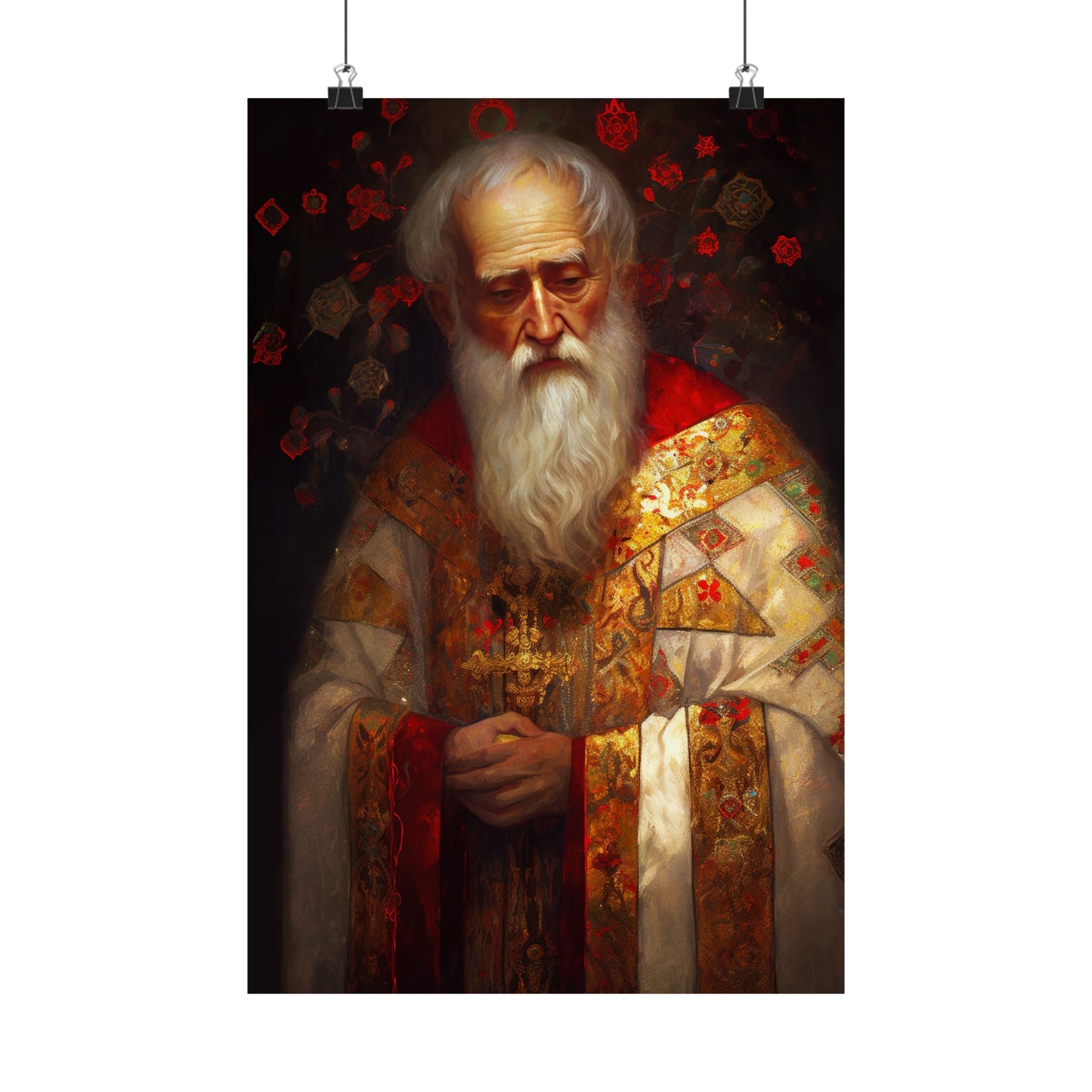 Saint Nicholas Print - Sanctified Souls Print - Multiple Sizes - Premium Matte Vertical Posters