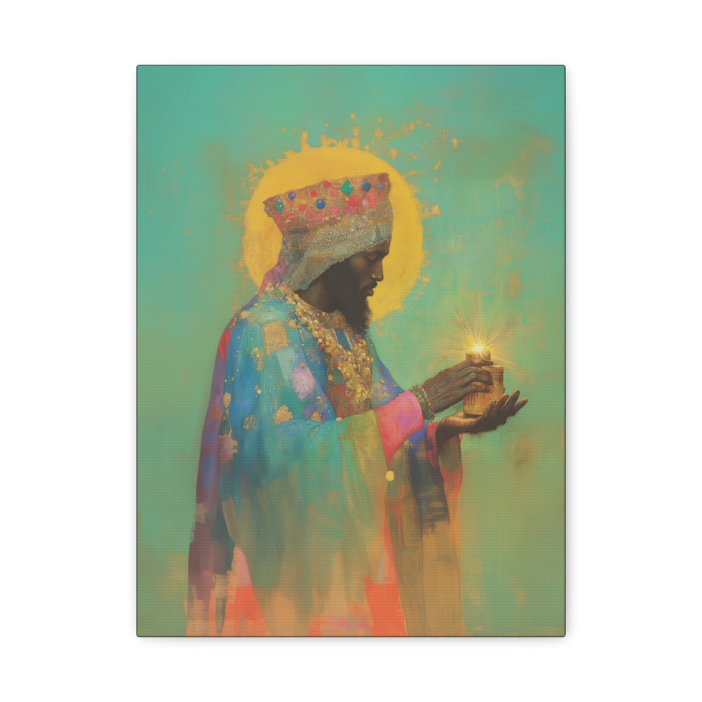 Balthazar and the Gift of Foretold Sorrow - 3 Wise Men - Gallery Wrapped Canvas - Print - Religious Art for your Home - Catholic