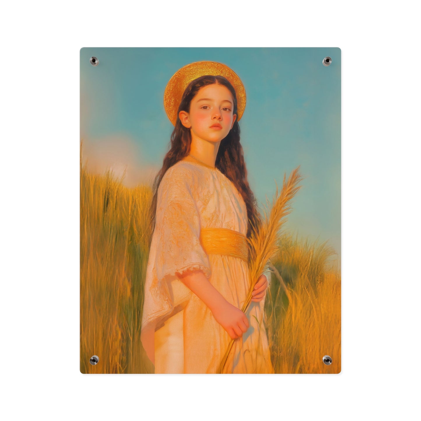 Saint Faith Wall Art Panel - Ready to Hang Acrylic Print - Catholic Saint Art - Patron Saint Print - Martyr of the Church Art