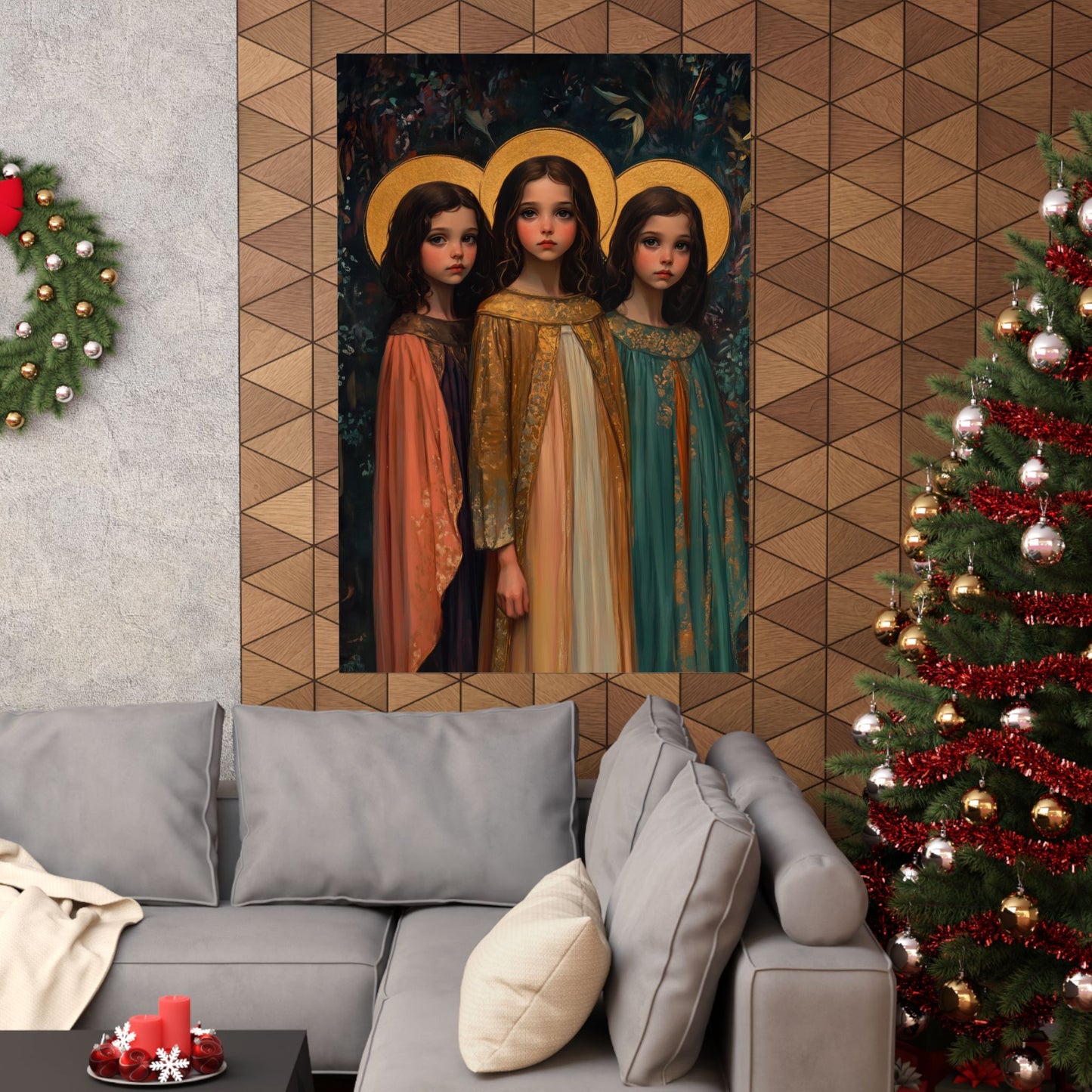 Saints Faith, Hope and Charity - Sanctified Souls Print - Multiple Sizes - Premium Matte Vertical Posters - Sister Saints