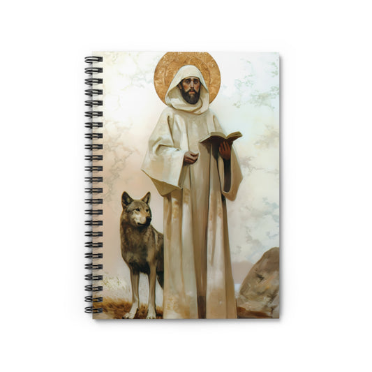 Saint William of Vercelli - Sanctified Souls Art - Religious - Spiral Notebook - Ruled Line - Catholic Religious art present gift -  Journal