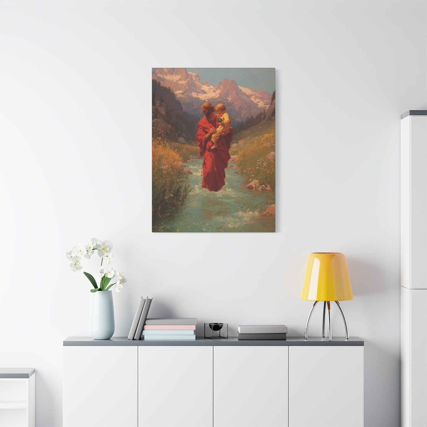 Saint Christopher  - Museum Wrapped Canvas - Sanctified Souls Print - Religious Art for your Home