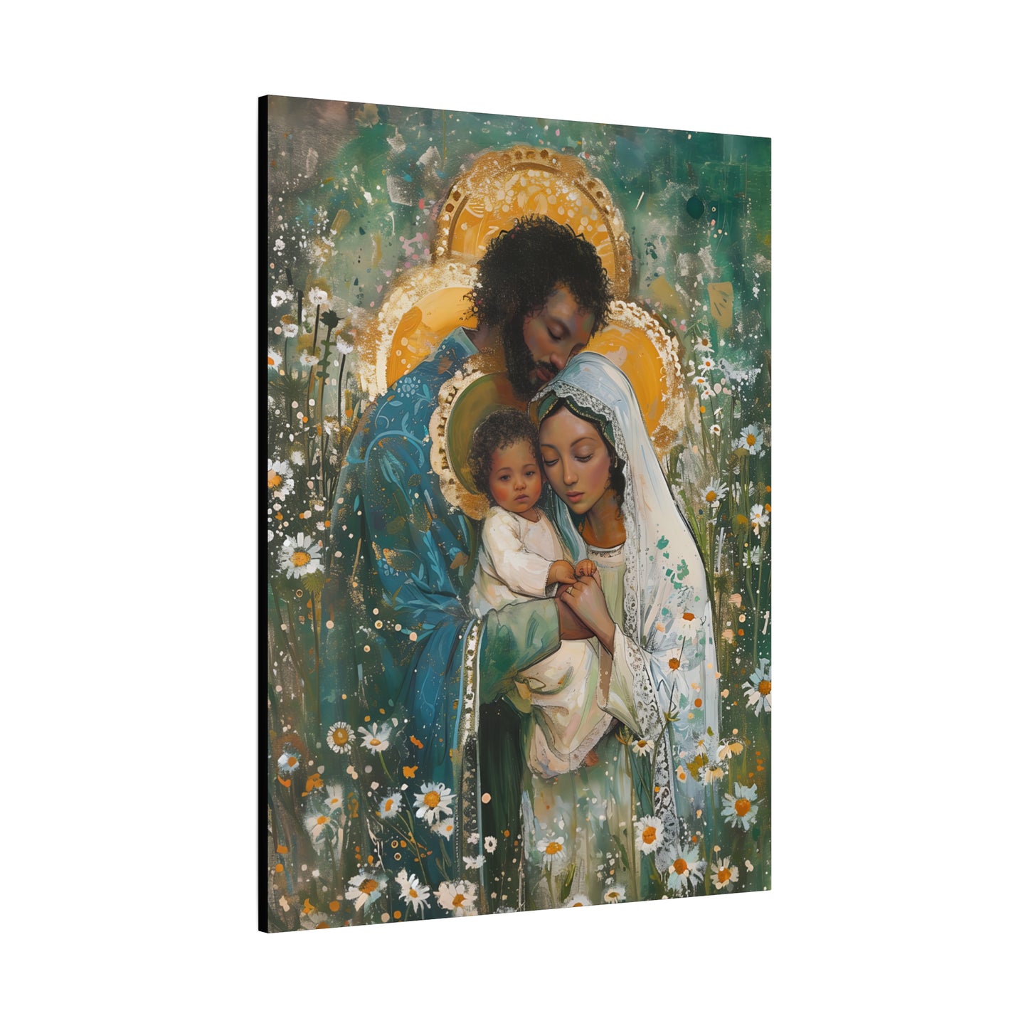 Sacred Sanctuary - Mary, Joseph, and the Infant Jesus  - Museum Wrapped Canvas - Sanctified Souls Print - Religious Art - The Holy Family