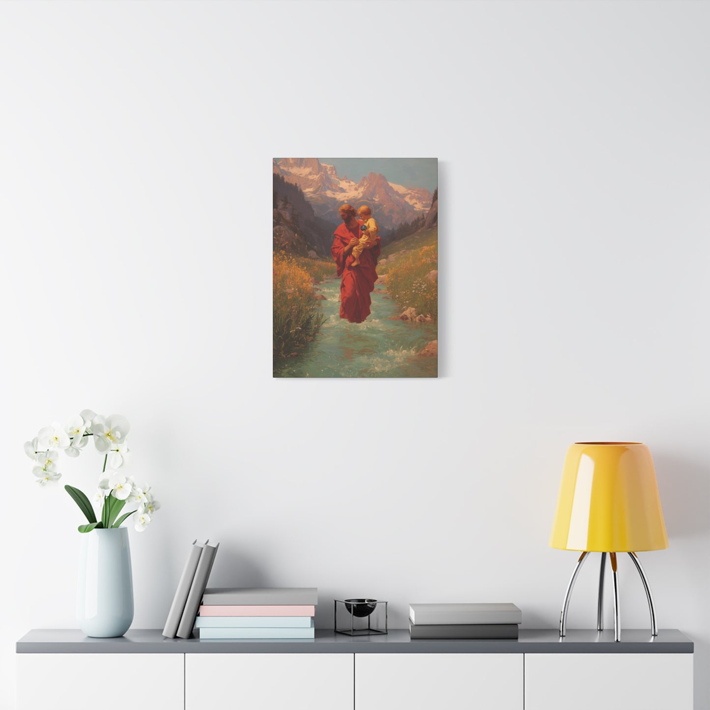 Saint Christopher  - Museum Wrapped Canvas - Sanctified Souls Print - Religious Art for your Home