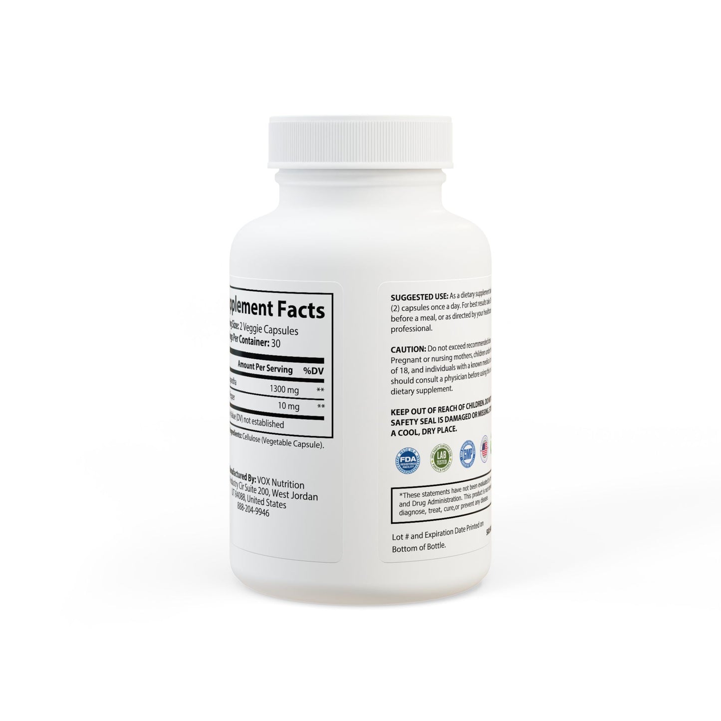 Saint Agnes's Rule & Remedy - Stability · Firmitas - Steady Nerves - Ashwagandha and Black Pepper Supplement (60 capsules)