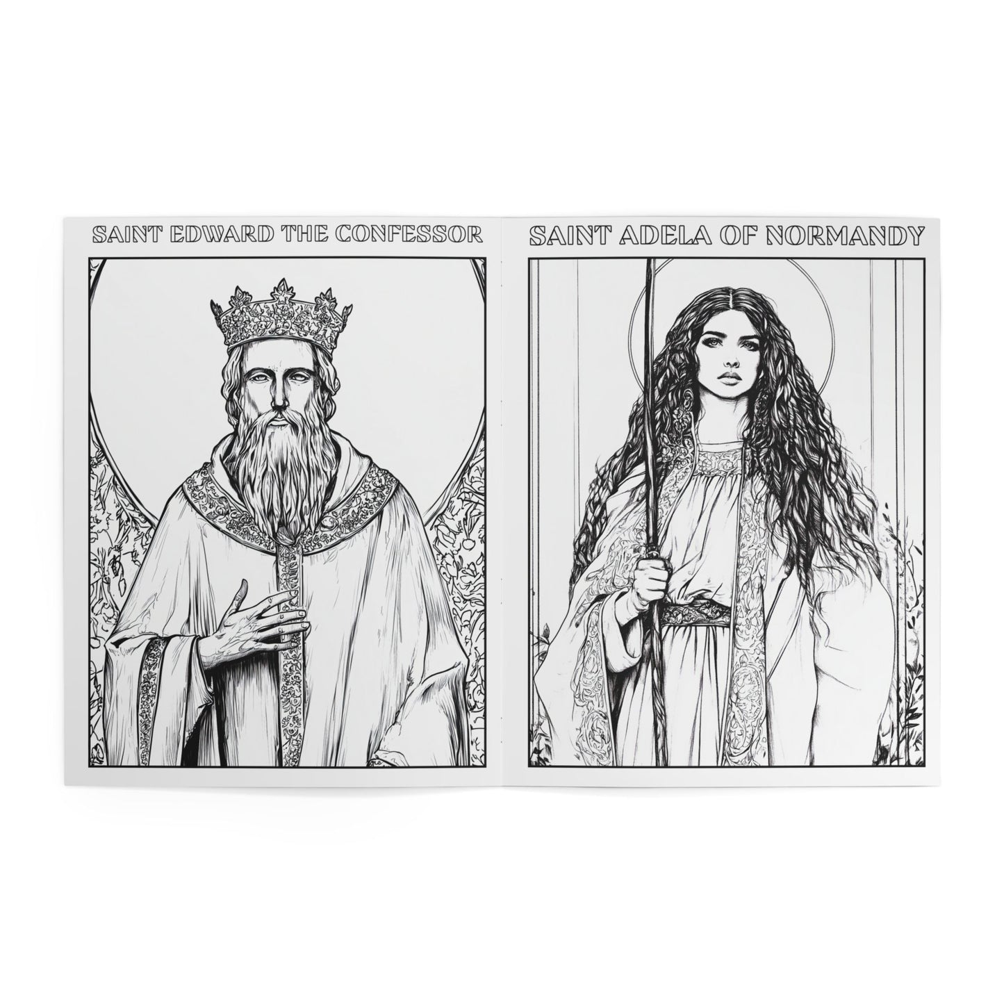 Catholic Saints Coloring Book for Kids | Christian Saint Coloring Pages | Homeschool Catholic Gift | Religious Coloring Book