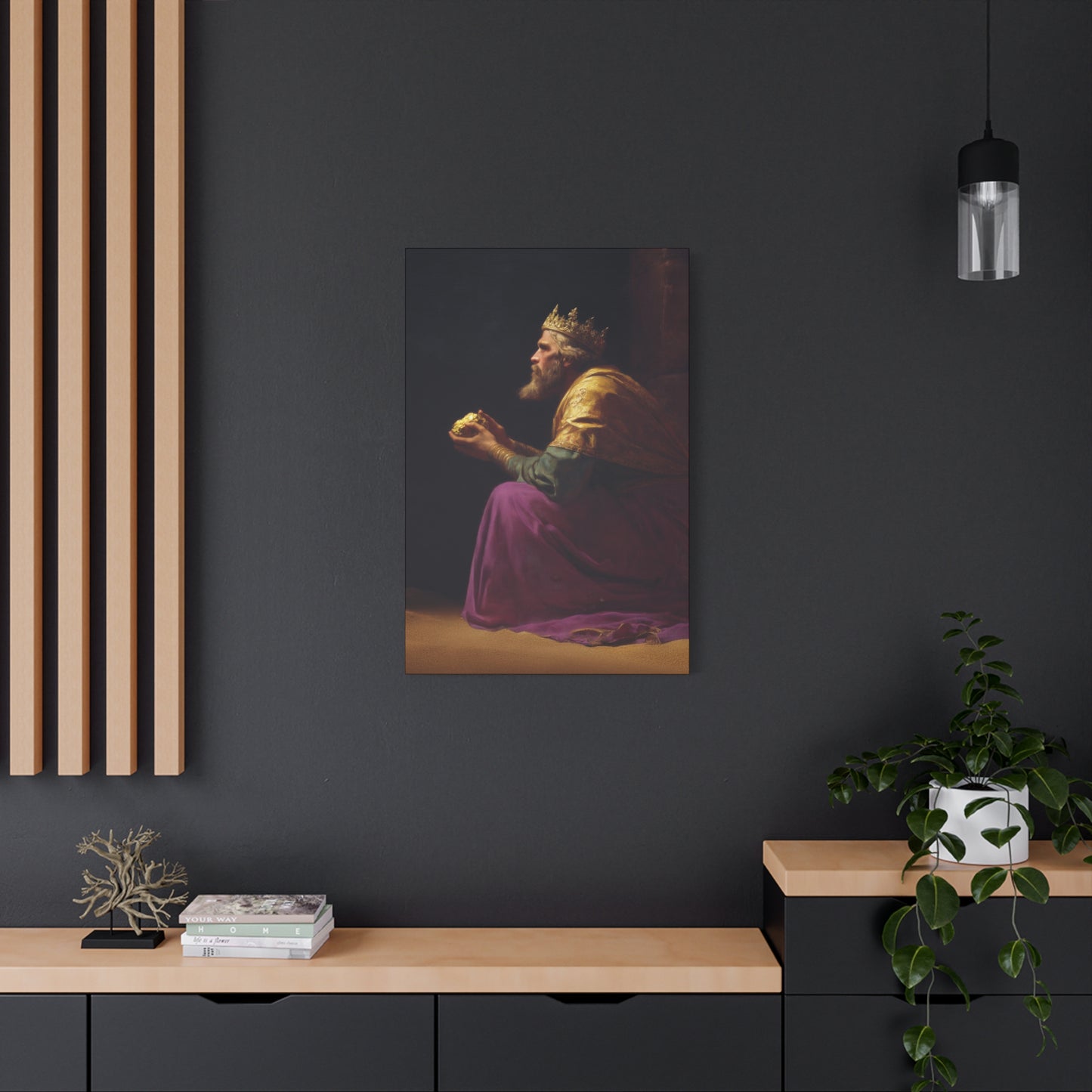 Melchior and the Gift Fit for a King - 3 Wise Men - Gallery Wrapped Canvas - Print - Religious Art for your Home - Catholic