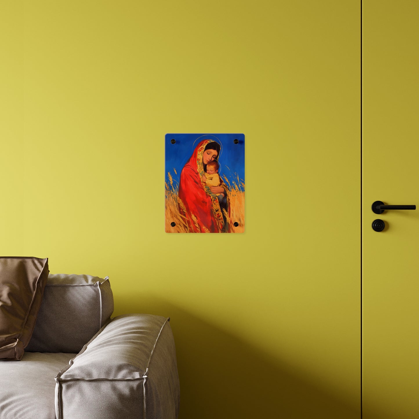 Our Lady of the Harvest - Wall Art Panel - Ready to Hang Acrylic Print - Catholic Saint Art - Patron Saint Print