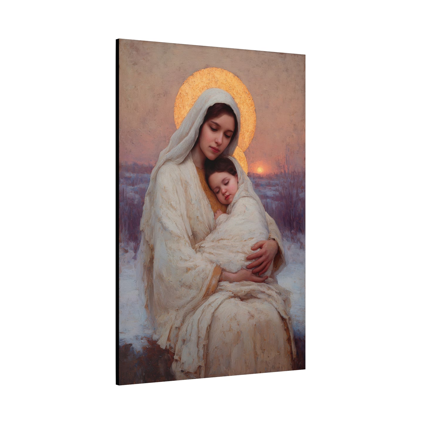 The Love That Stays - Mother Mary and the Christ Child - Gallery Wrapped Canvas - Print - Religious Art for your Home - Catholic Art Print