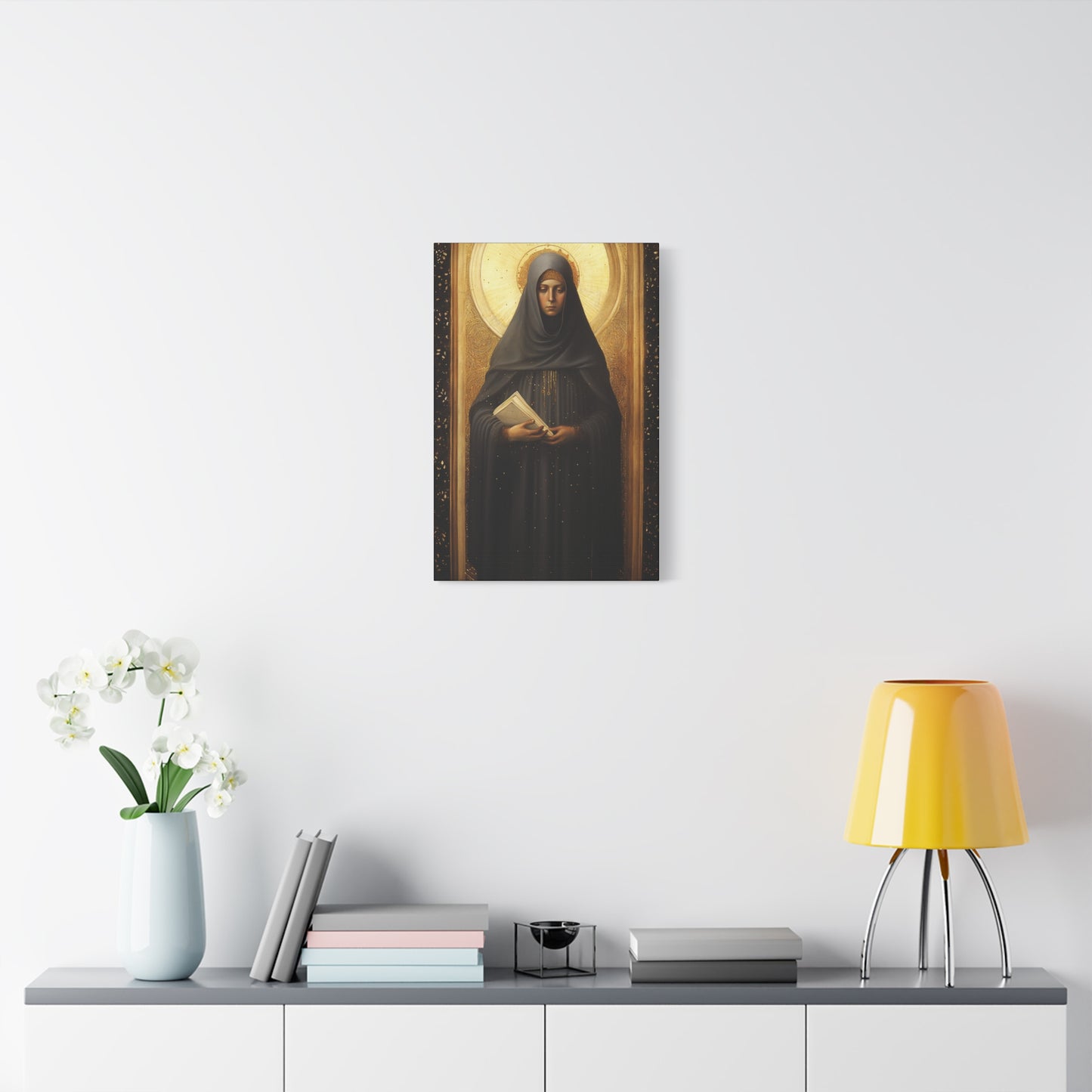 Saint Monica of Hippo - Museum Wrapped Canvas - Sanctified Souls Print - Religious Art for your Home