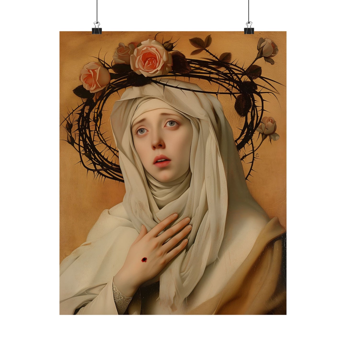 Saint Catherine de Ricci  - Sanctified Souls Print - Multiple Sizes - Premium Matte Vertical Posters - Catholic Art for the home