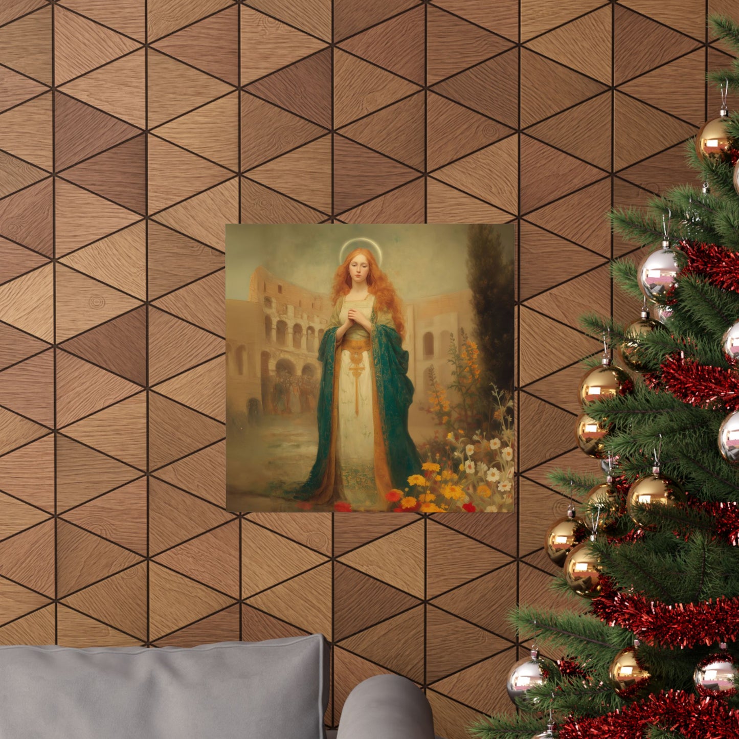 Saint Justina -  Catholic Art - Multiple Sizes - Premium Posters - Catholic Art - Christian Home - Catholic Saint Art
