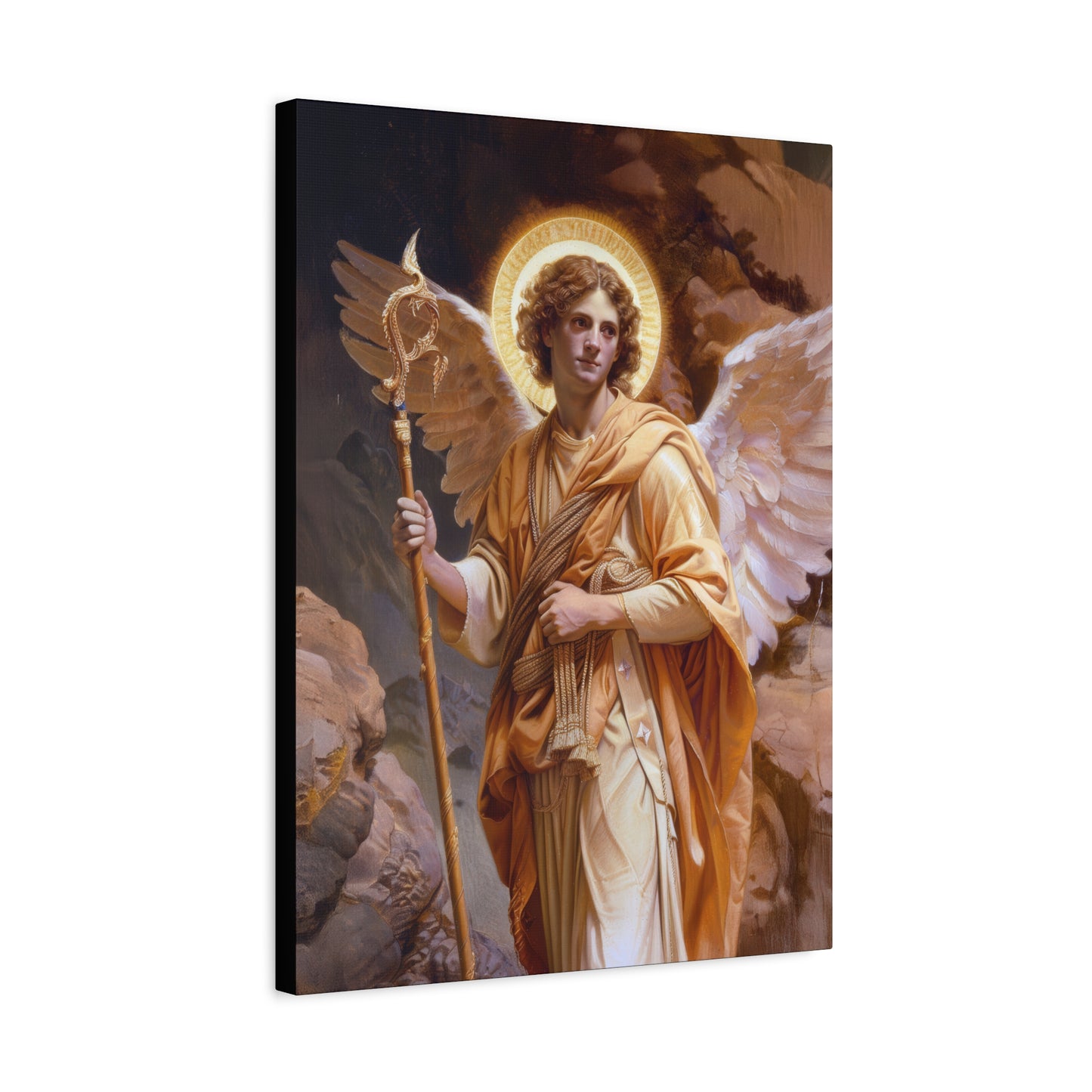 Saint Raphael the Archangel - Gallery Wrapped Canvas - Print - Religious Art for your Home - Catholic