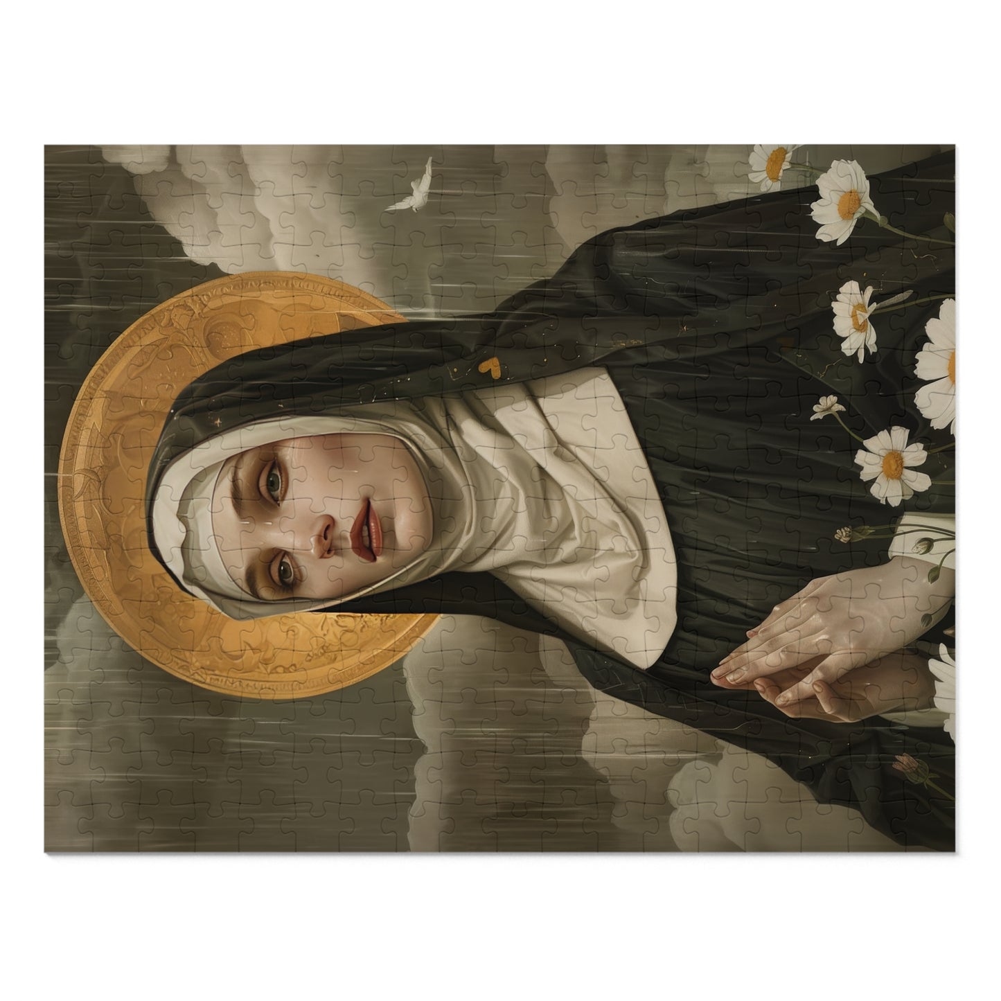 Saint Scholastica - Puzzle and Keepsake Tin - Religious Jigsaw Puzzle (30, 110, 252, 500,1000-Piece) - Religious Puzzle