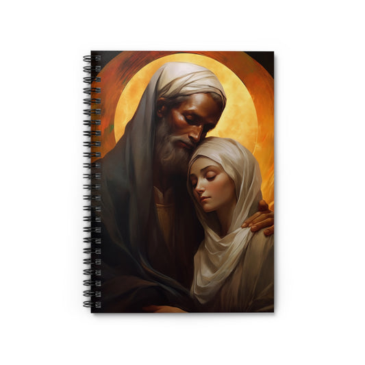 Saint Joachim and Saint Anne Journal - Sanctified Souls Art - Religious Based Notebook - Spiral Notebook - Ruled Line